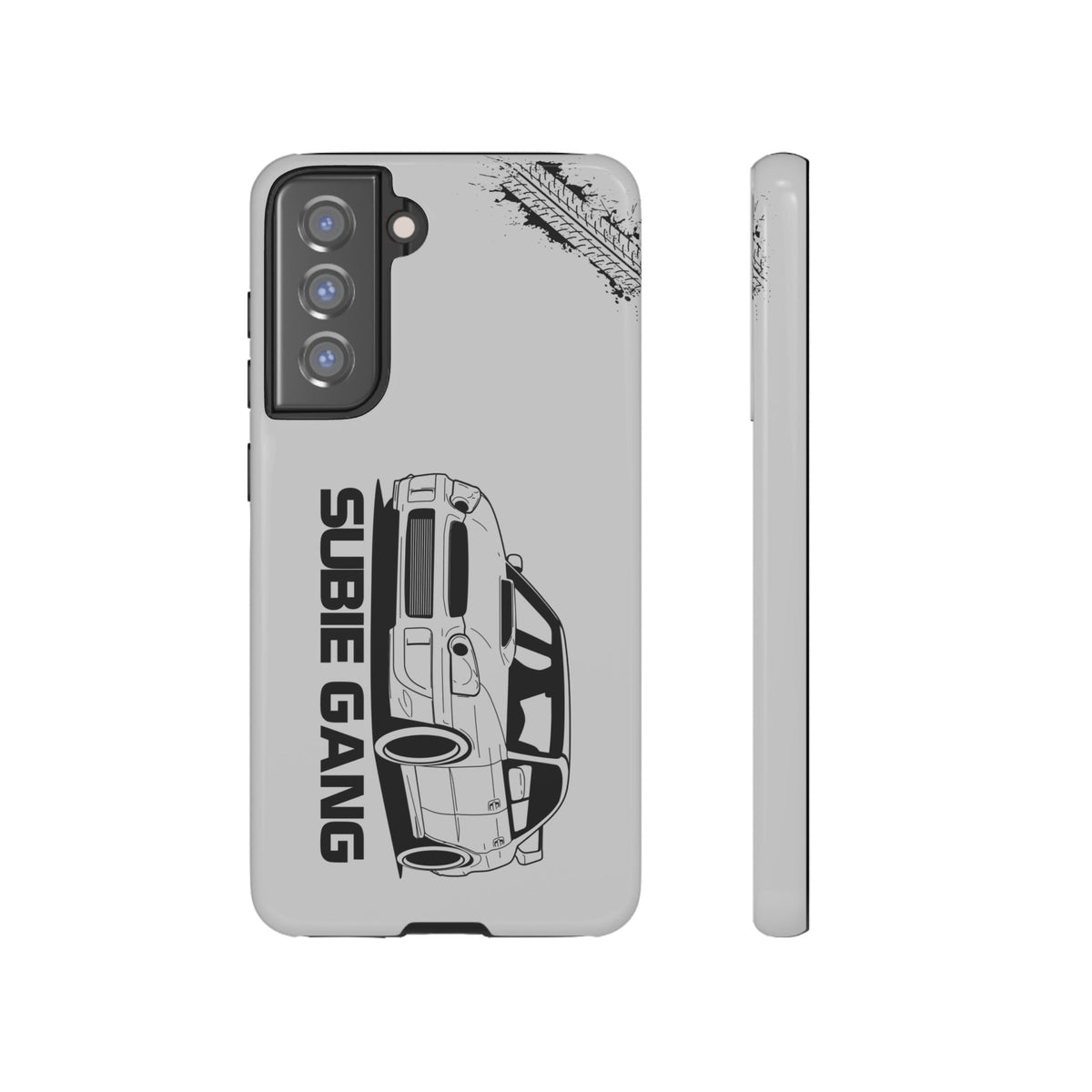 JDM Gang Tough Phone Case - Samsung Galaxy S21 FE, glossy, front and side view