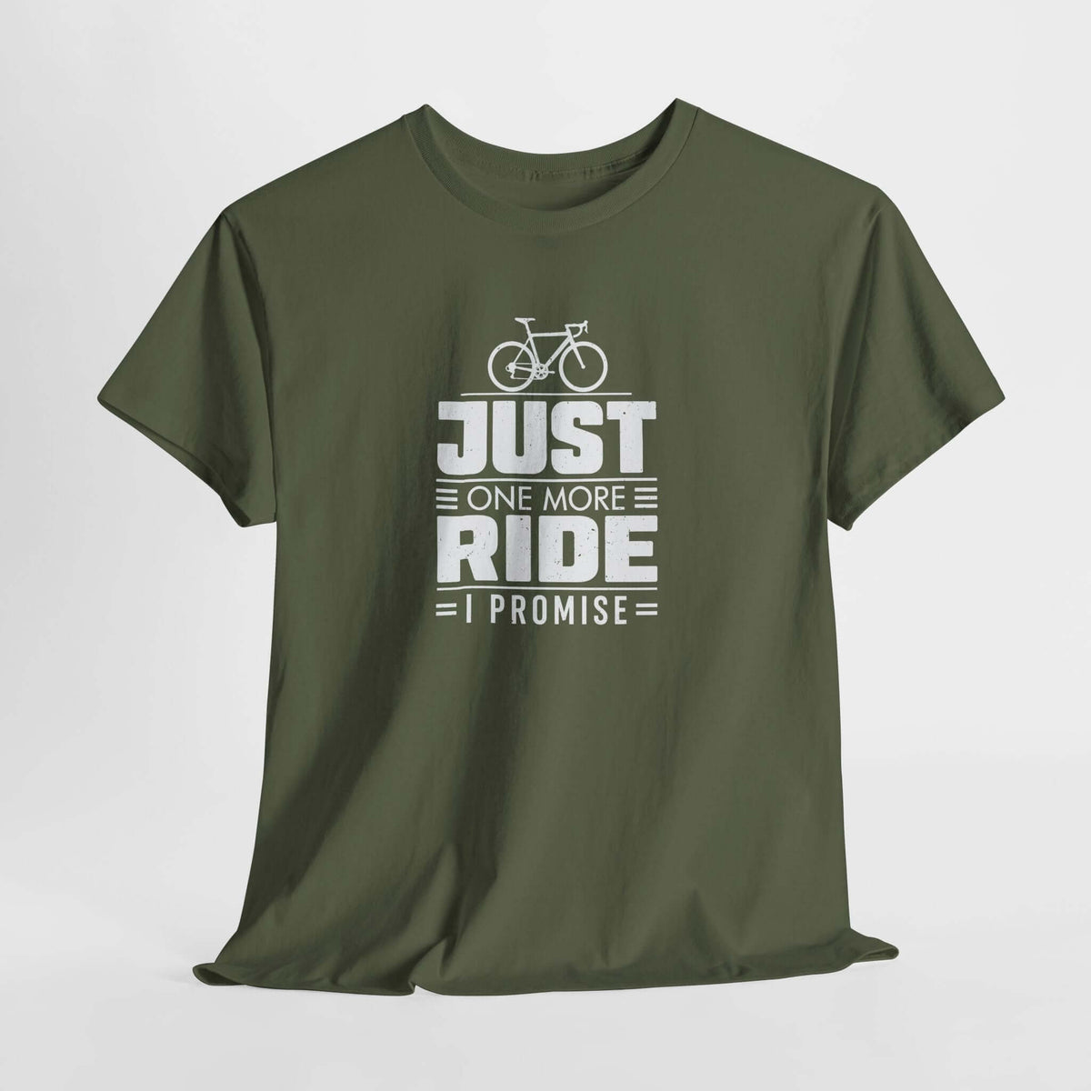 Just One More Ride shirt white | Funny road cyclist tee | 365CarMods