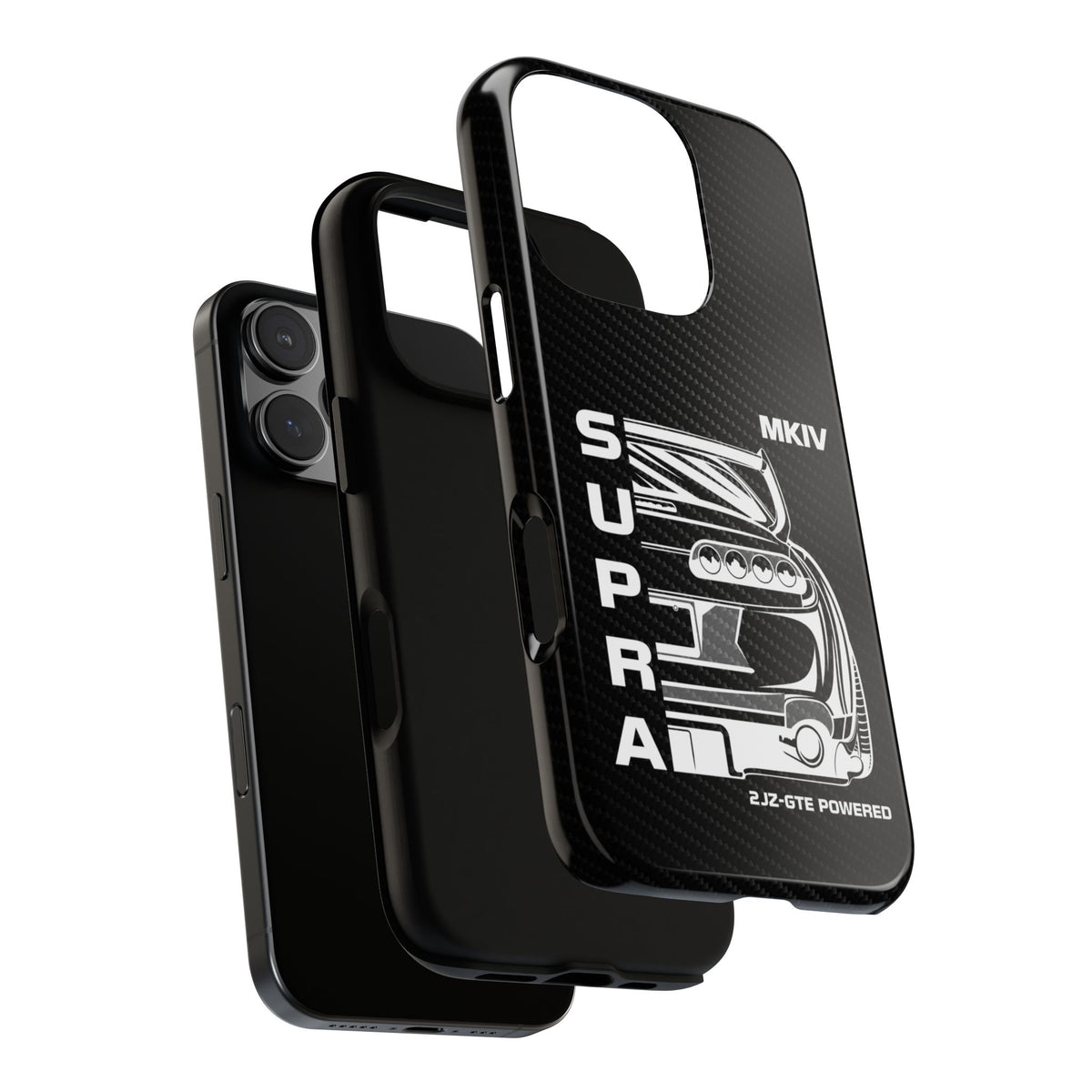 JDM Back View Tough Phone Case - iPhone 16 Pro, glossy, dual-layer protection