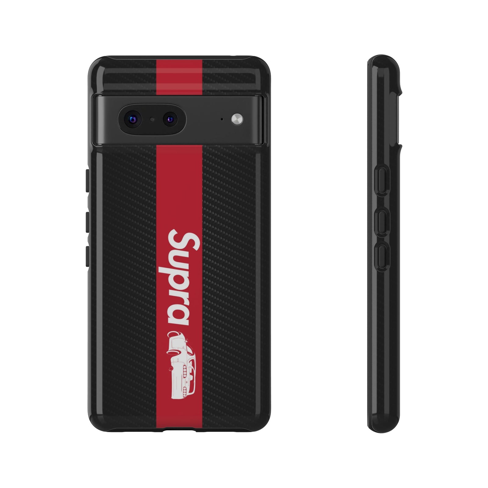 JDM Style Design Tough Phone Case - Google Pixel 7, glossy, front and side view