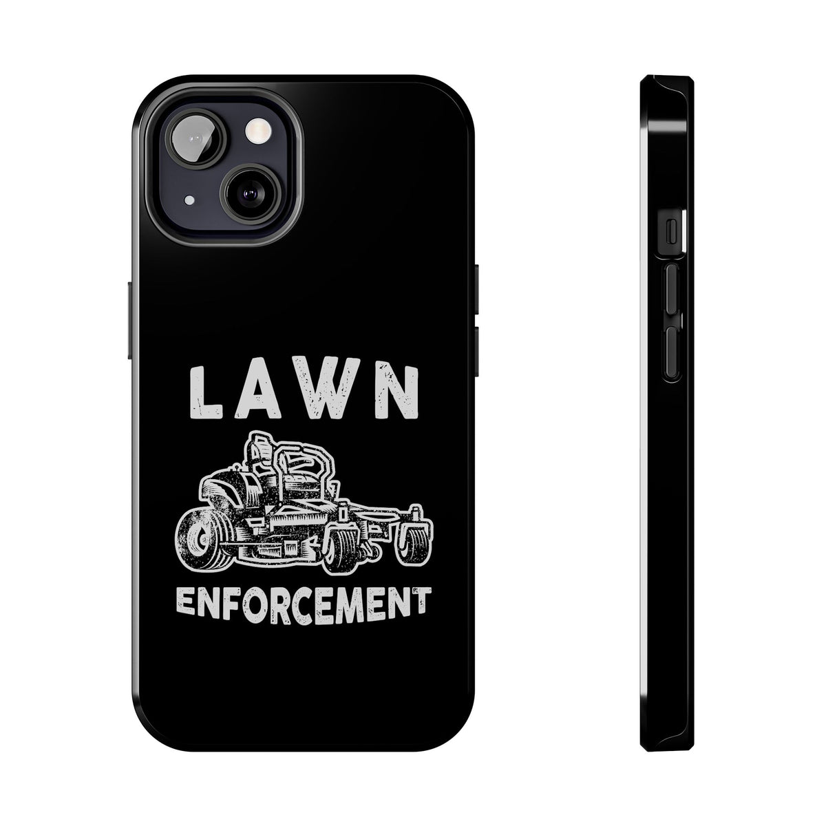 Lawn Enforcement Phone Case shirt back view - car enthusiast tee