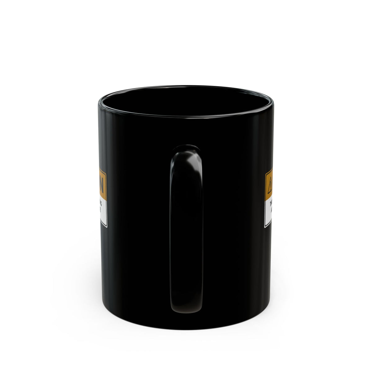 Caution This Guy May Start Talking About Cars Mug - 11oz black coffee mug, handle facing front