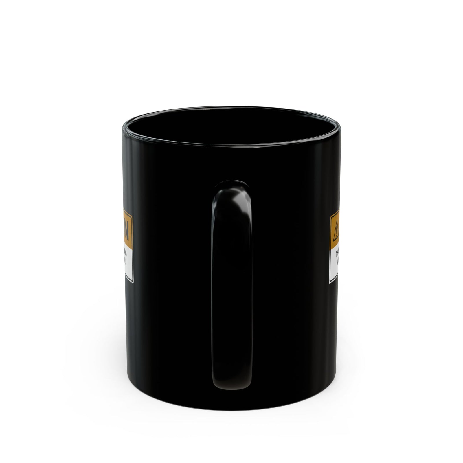 Caution This Guy May Start Talking About Cars Mug - 11oz black coffee mug, handle facing front