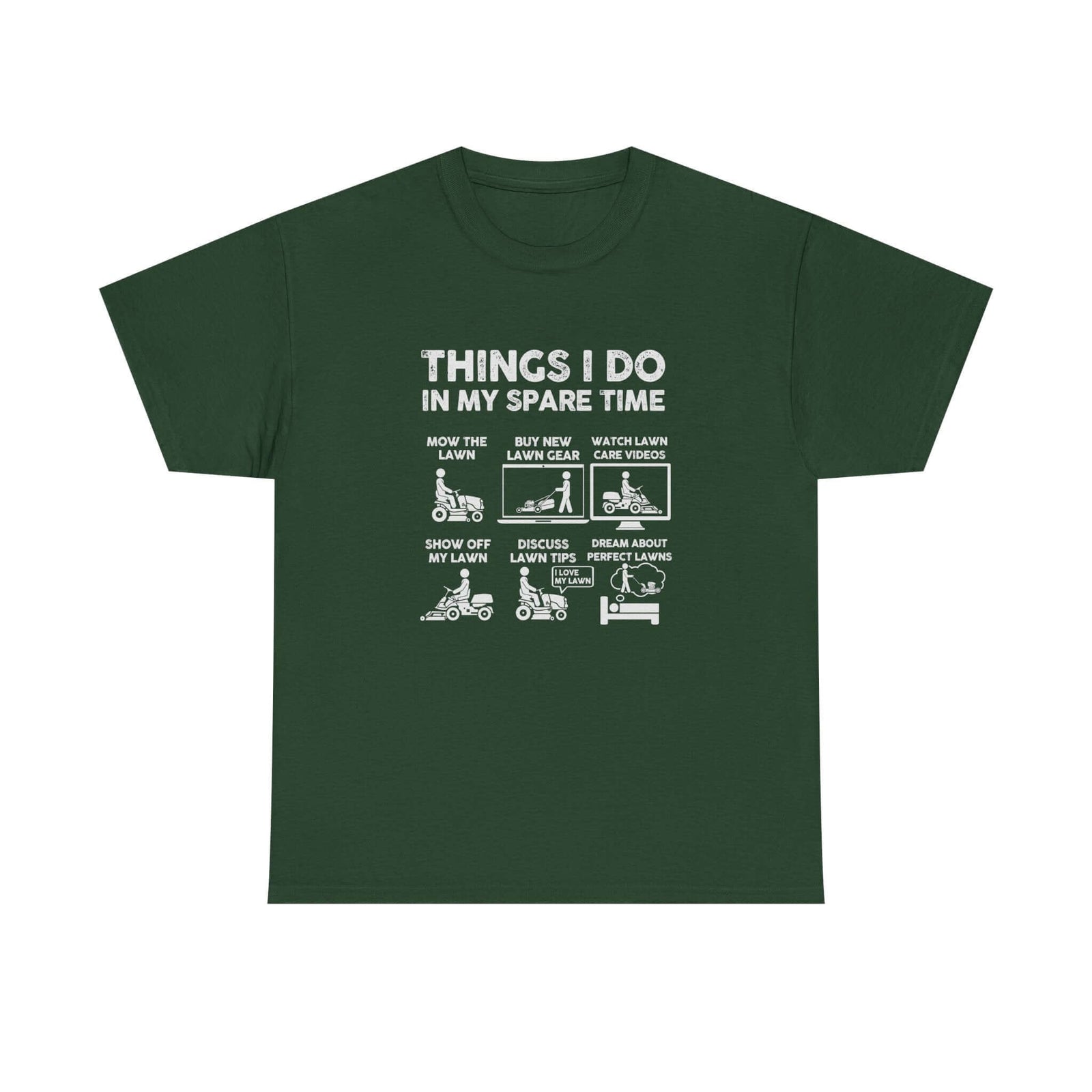 Things I Do in My Spare Time Lawn Mowing T-Shirt tee - funny gift for car guys