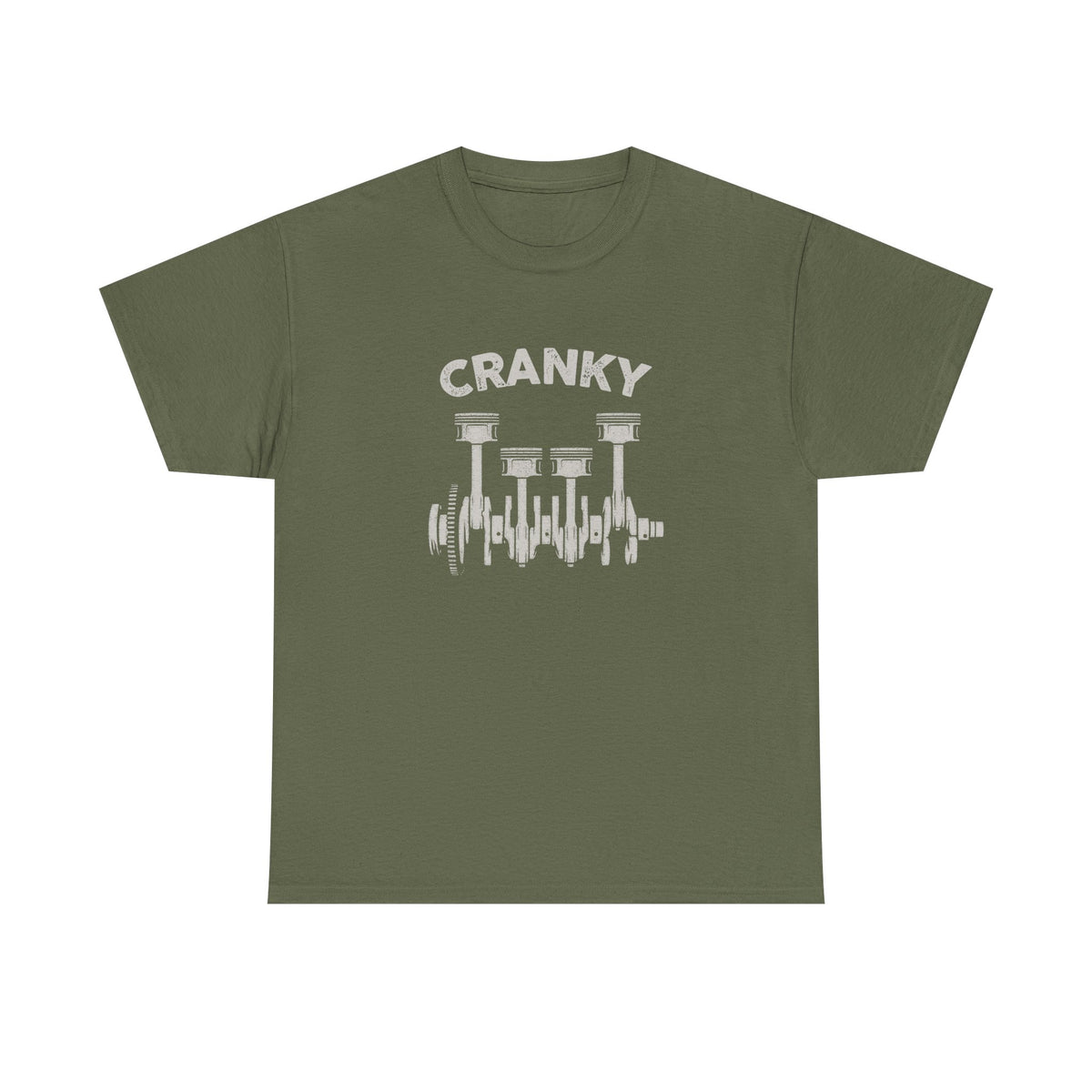 Cranky Mechanic T-Shirt | Funny Crankshaft Car Guy Tee
