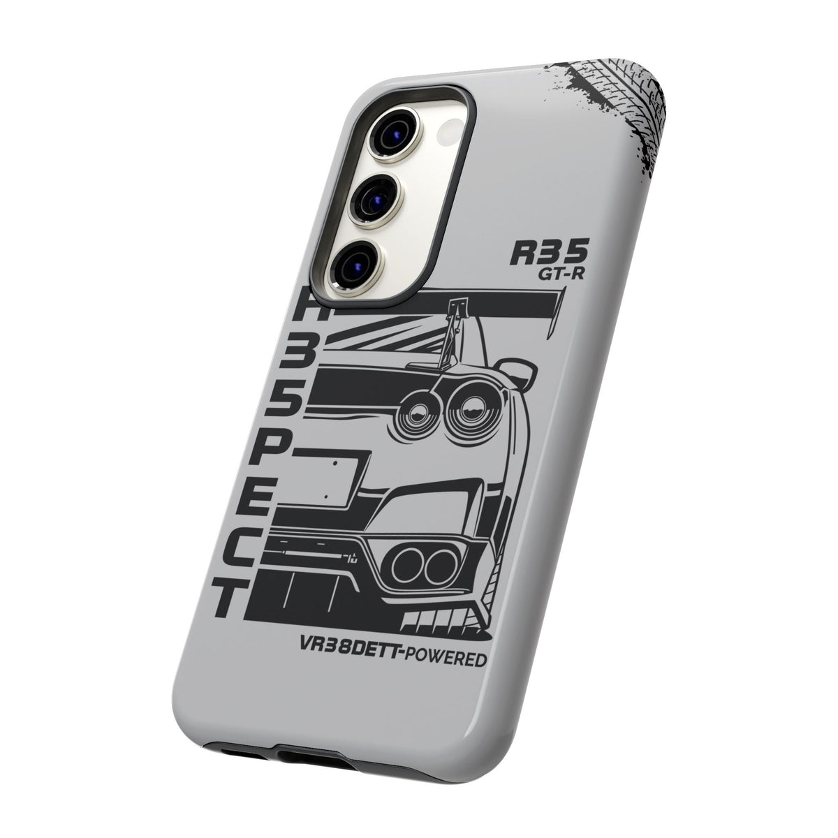 JDM Front View Tough Phone Case - Samsung Galaxy S25, glossy, edge and port close-up