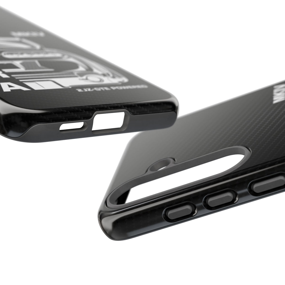 JDM Back View Tough Phone Case - Samsung Galaxy S25 Plus, glossy, edge and port close-up