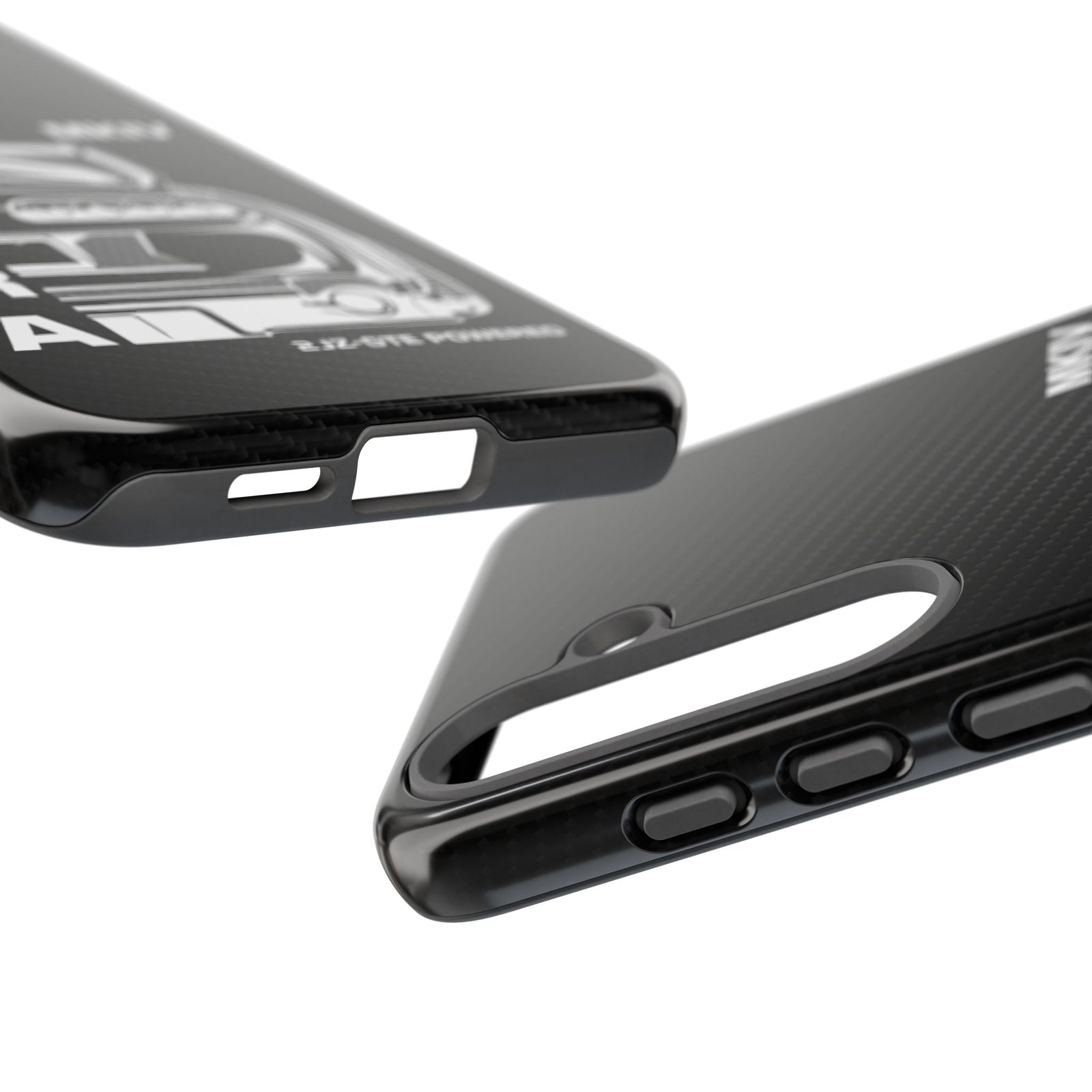 JDM Back View Tough Phone Case - Samsung Galaxy S25 Plus, glossy, edge and port close-up