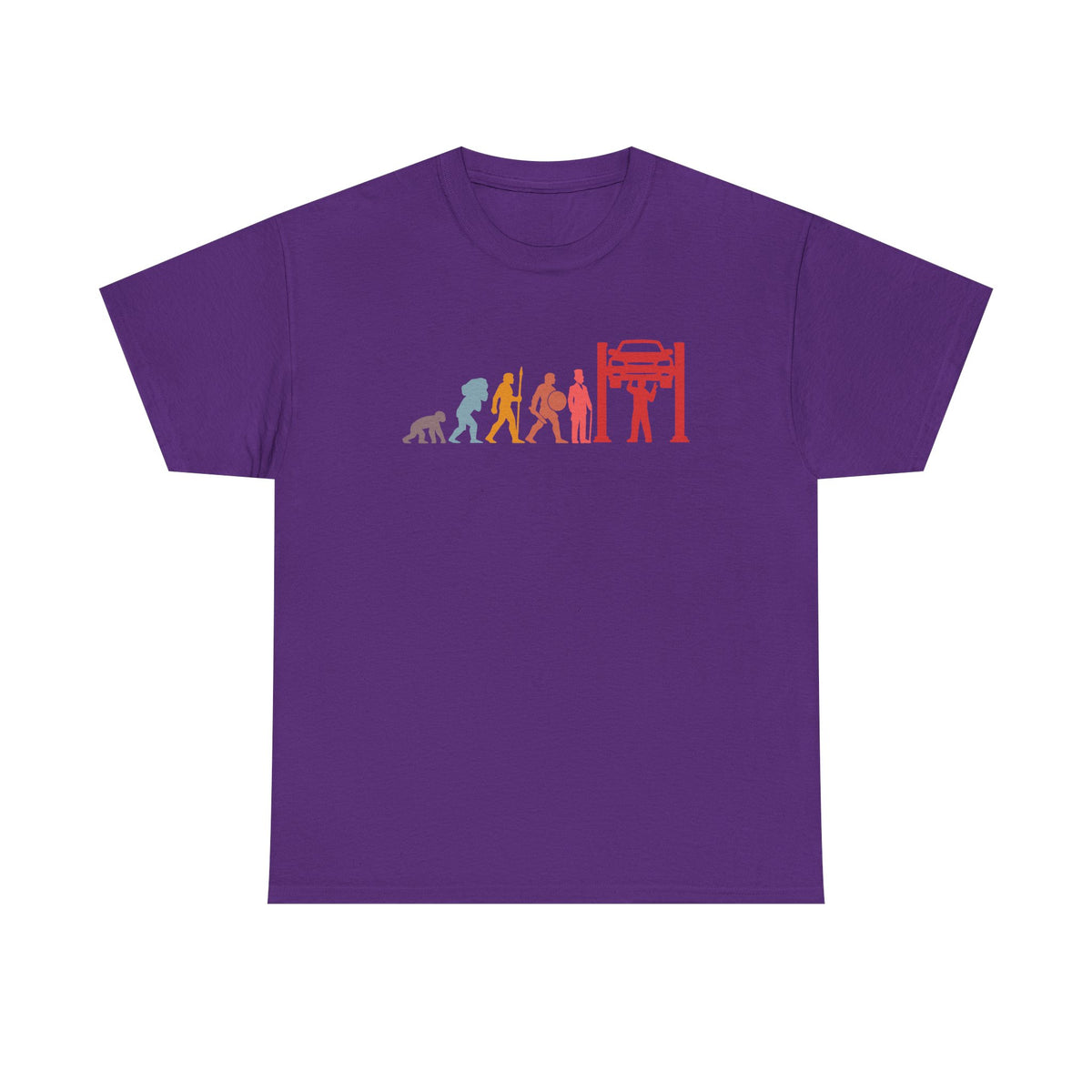 Evolution of a Mechanic Funny T-Shirt - Navy