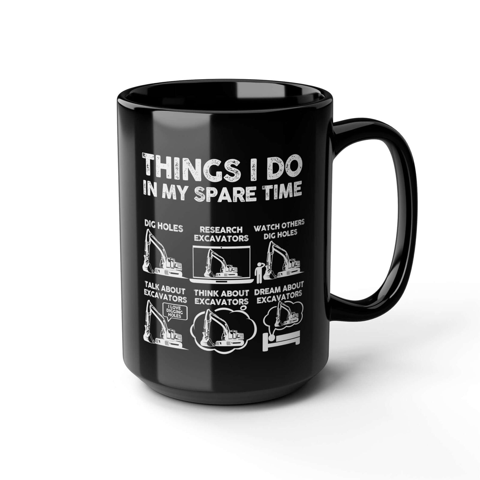 Things I Do in My Spare Time Excavator Mug coffee mug - funny car guy gift