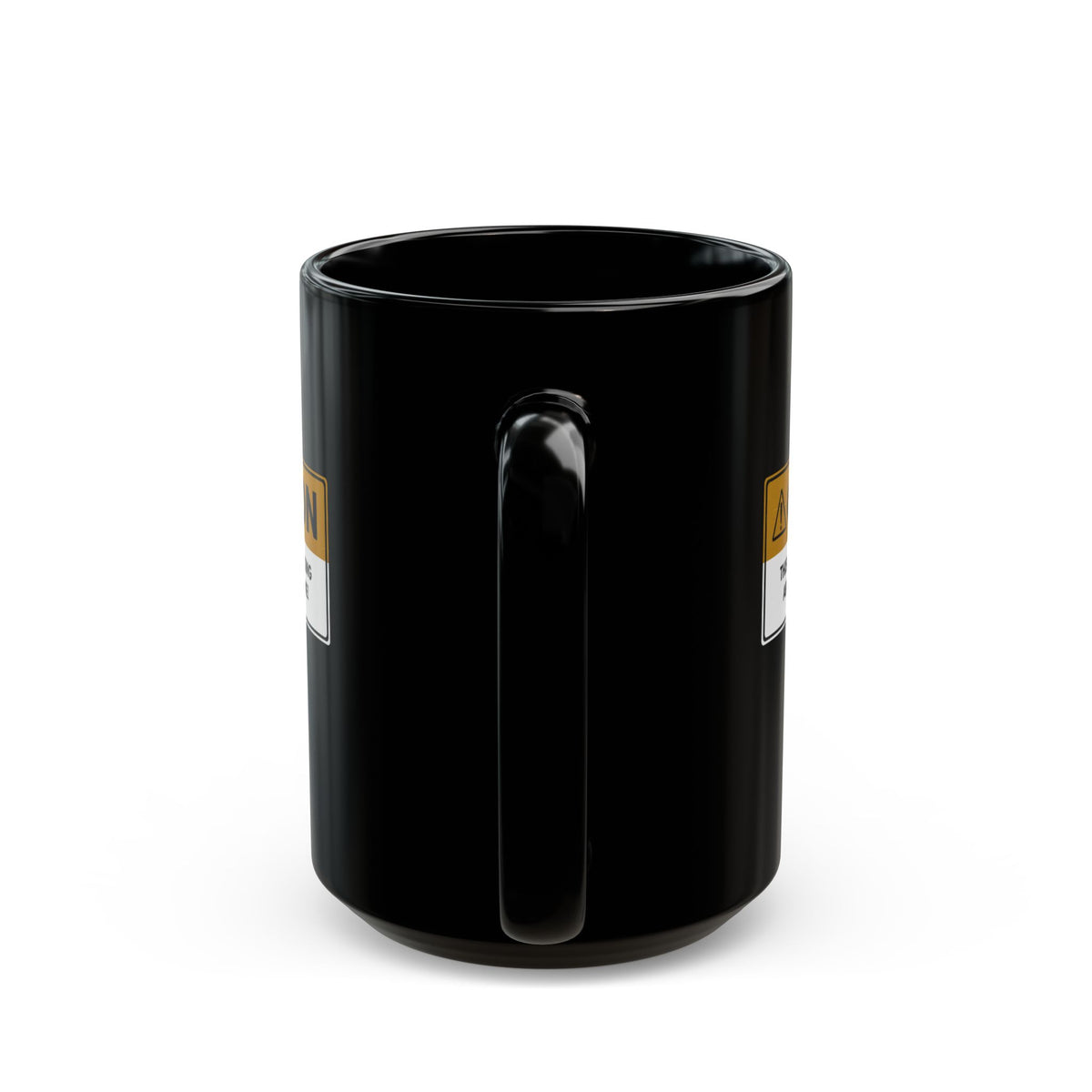Caution This Guy May Start Talking About Cars Mug - 15oz black coffee mug, handle facing front