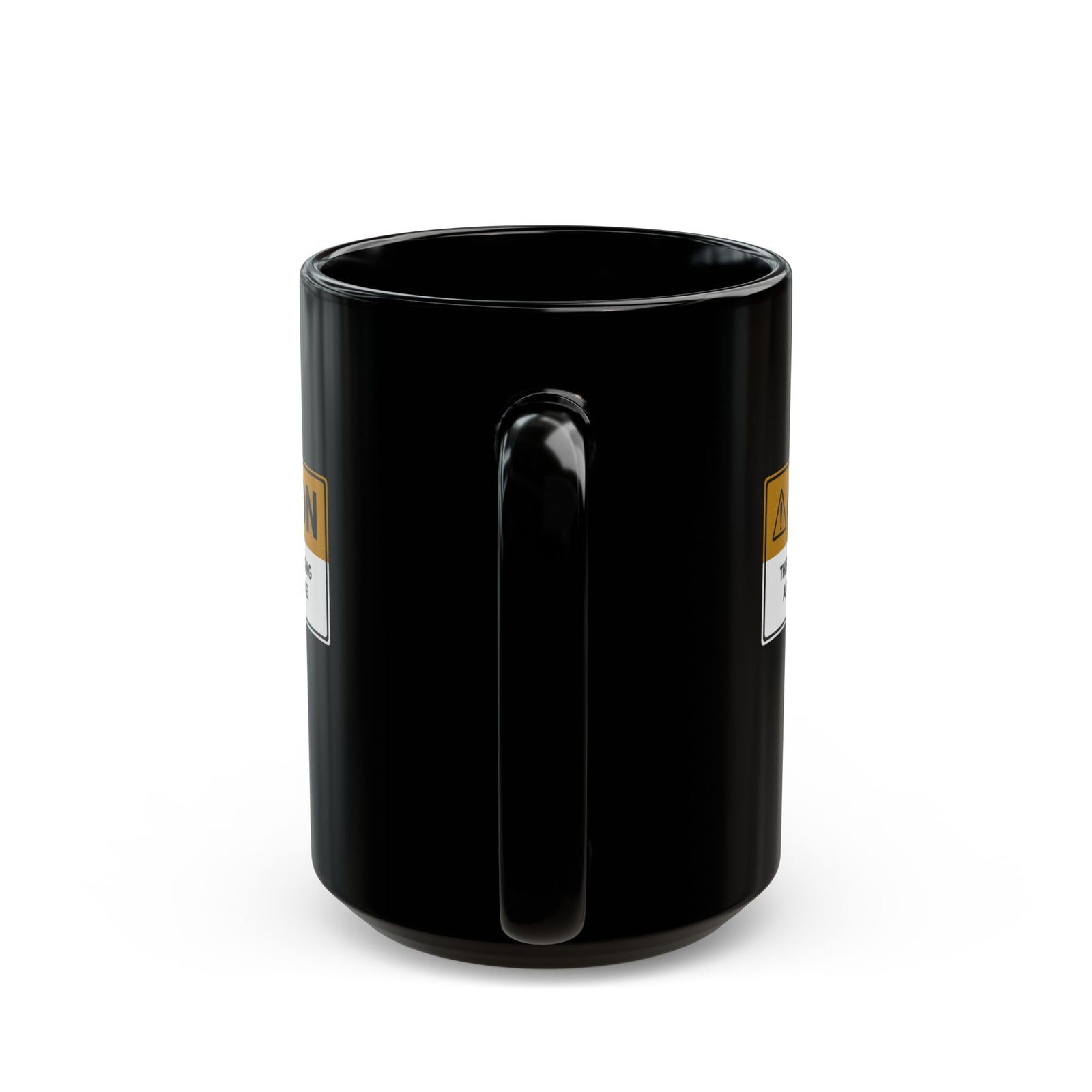 Caution This Guy May Start Talking About Cars Mug - 15oz black coffee mug, handle facing front