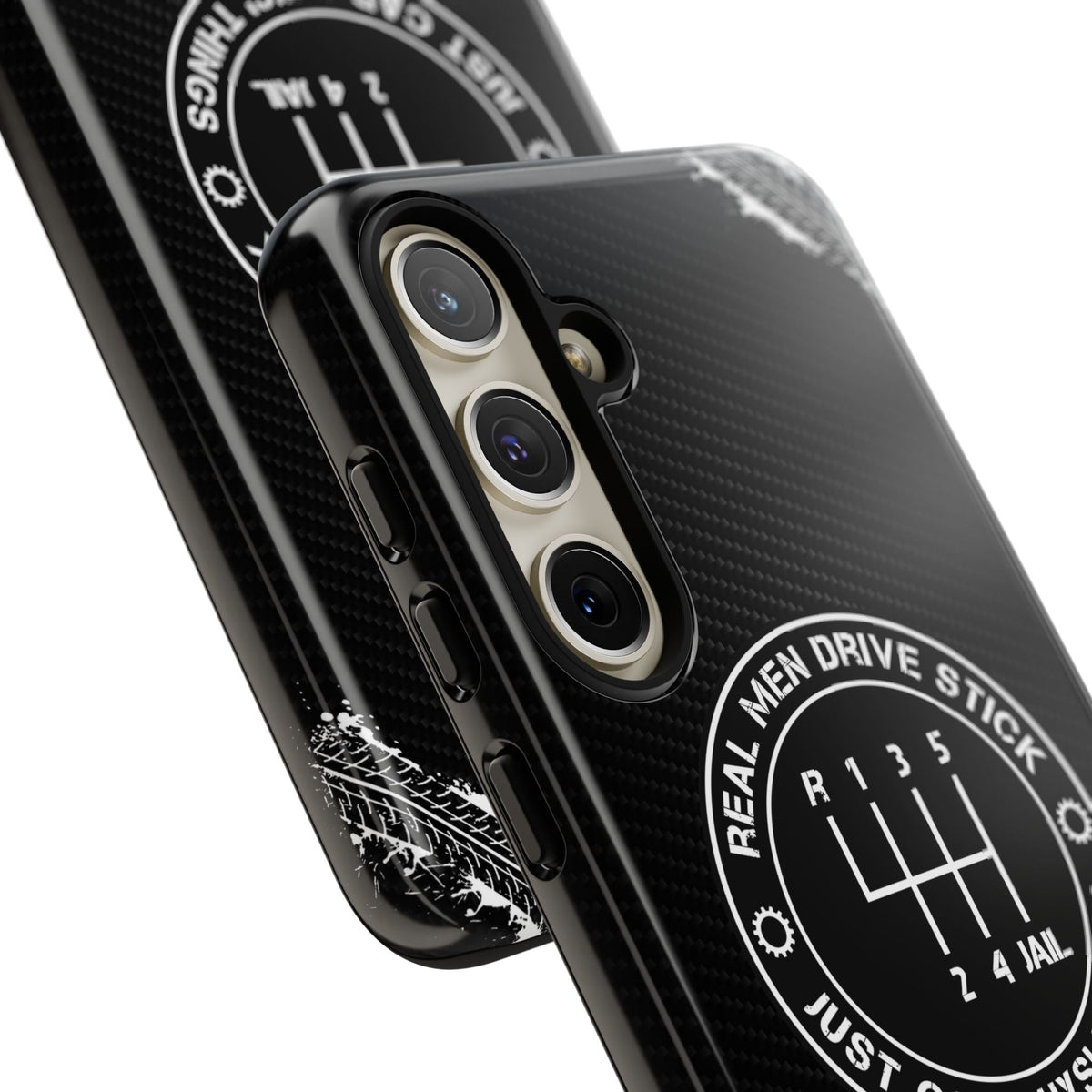 Real Men Drive Stick Manual Transmission Tough Phone Case | Car Guy Gift