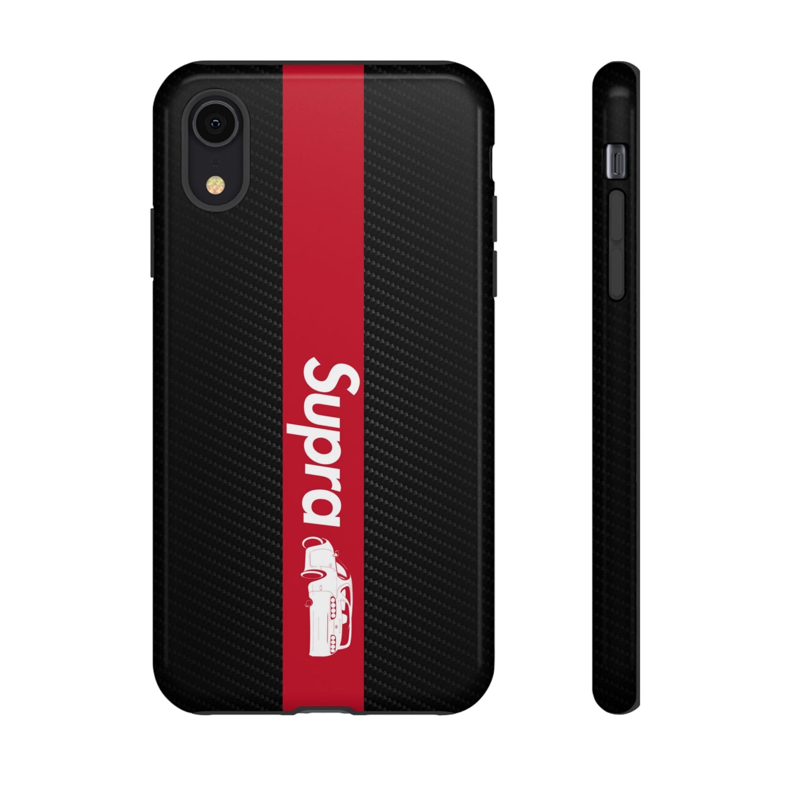 JDM Style Design Tough Phone Case - iPhone XR, glossy, front and side view