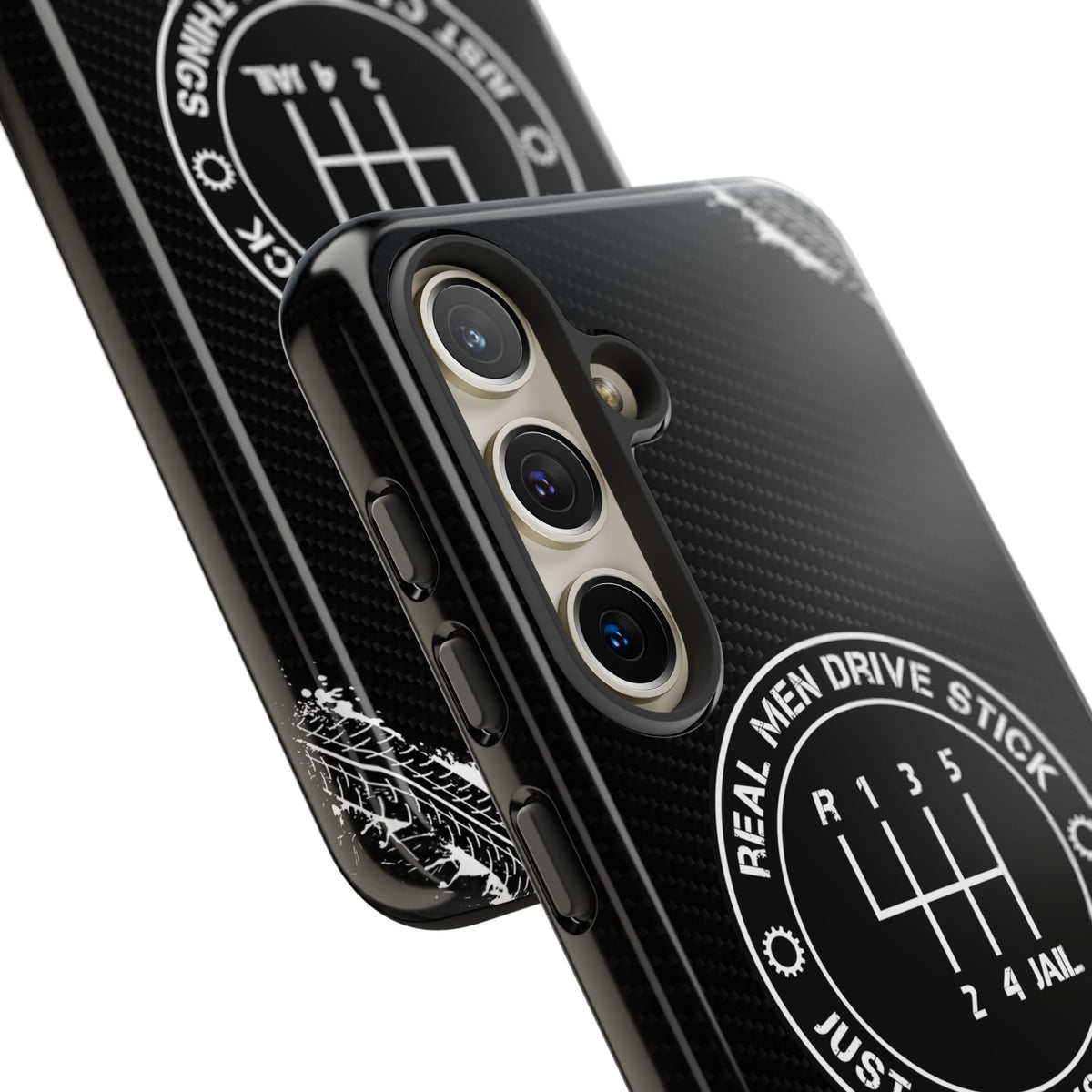 Real Men Drive Stick Manual Transmission Tough Phone Case | Car Guy Gift