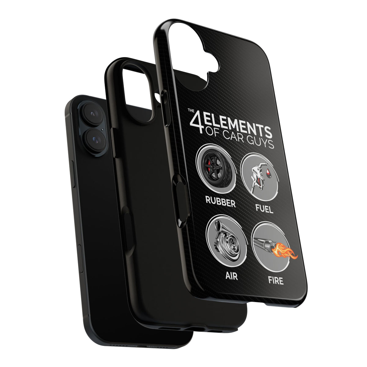 The 4 Elements of Car Guys Tough Phone Case | Funny Car Lover Gift