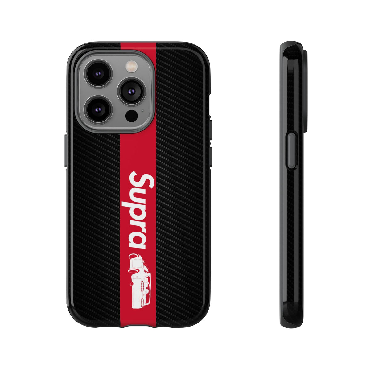 JDM Style Design Tough Phone Case - iPhone 14 Pro, glossy, front and side view
