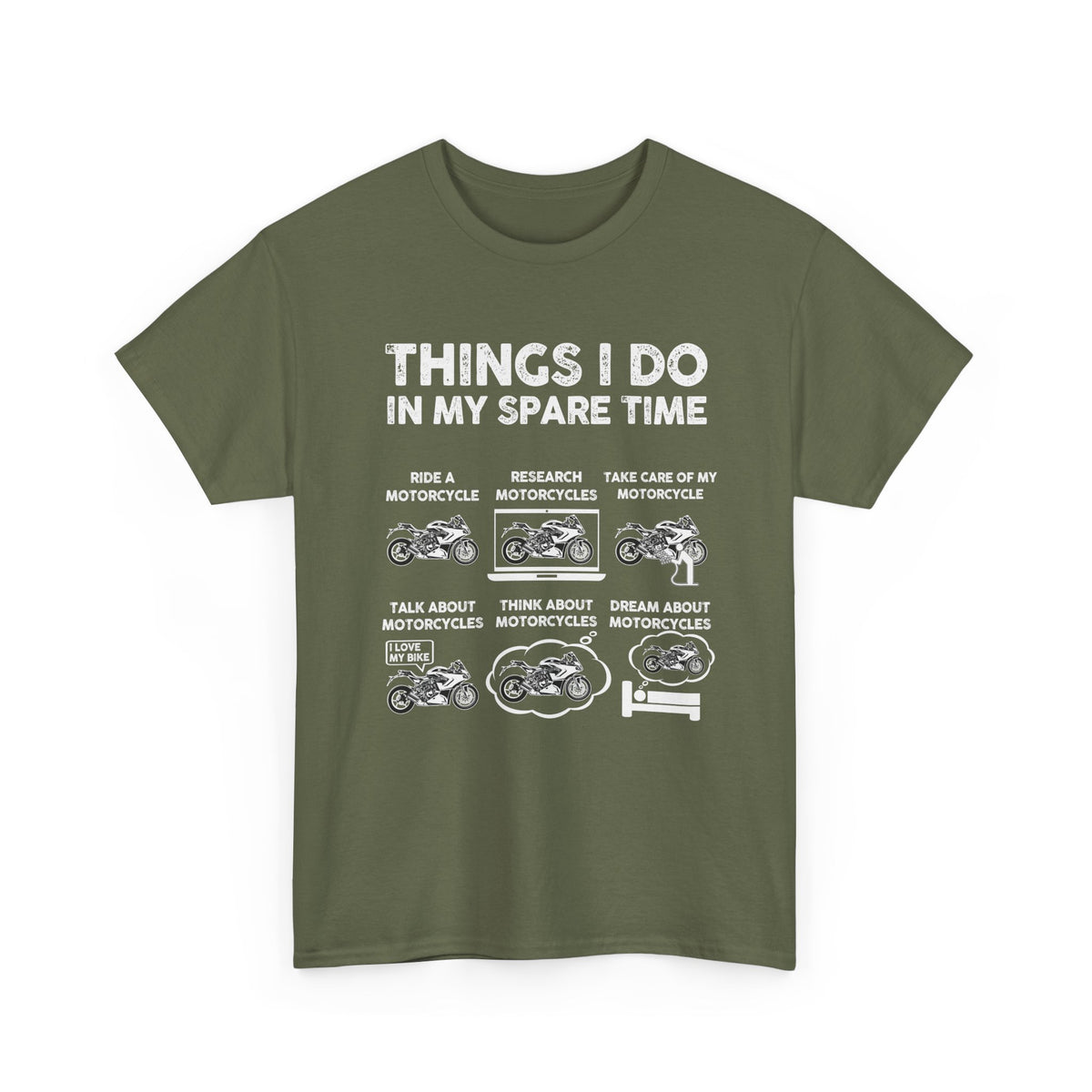 Things I Do In My Spare Time Motorcycle T-Shirt | Biker Gift Tee