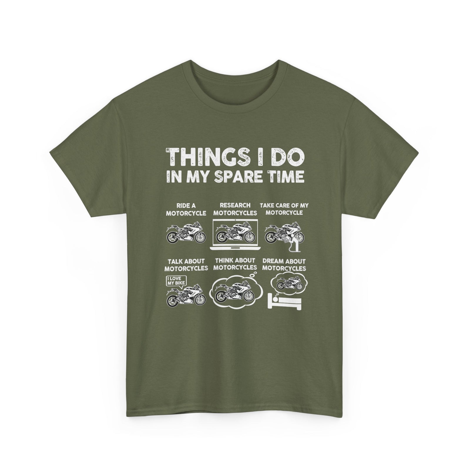 Things I Do In My Spare Time Motorcycle T-Shirt | Biker Gift Tee