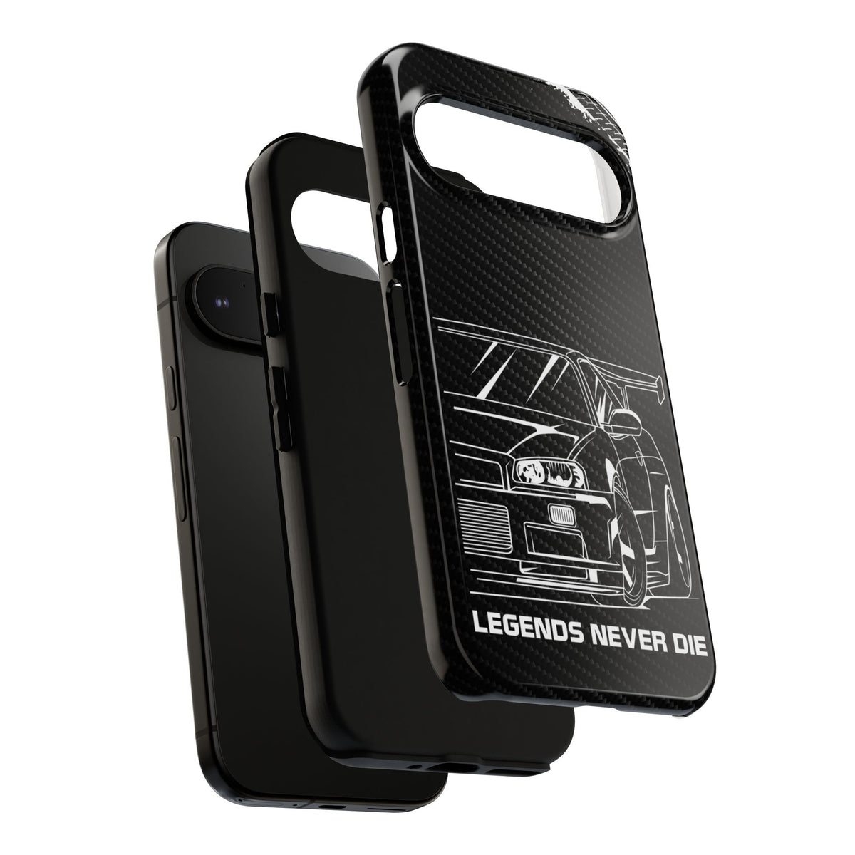 JDM Legends Never Die Tough Phone Case - Google Pixel 9 Pro, glossy, dual-layer protection