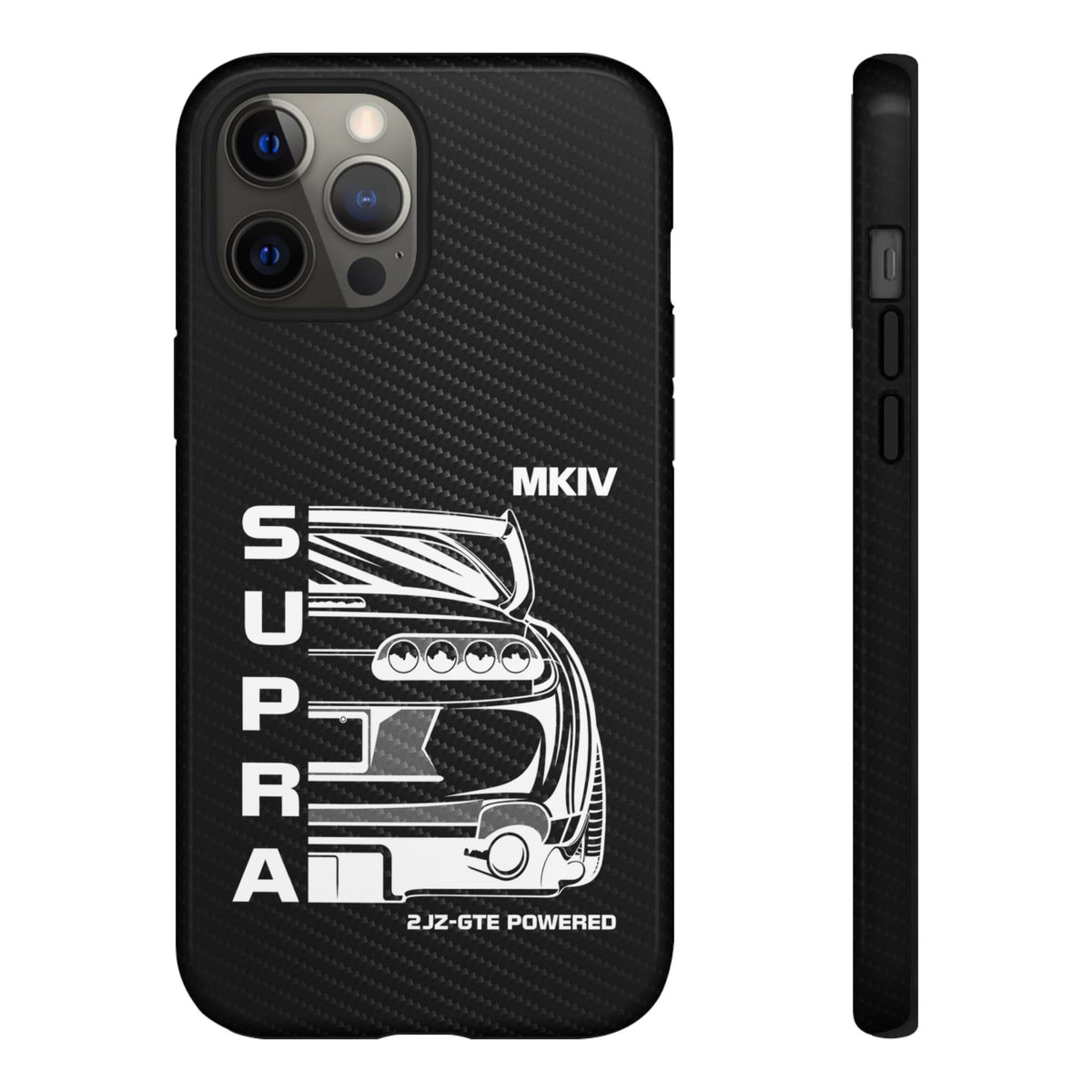 JDM Back View Tough Phone Case - iPhone 12 Pro Max, glossy, front and side view