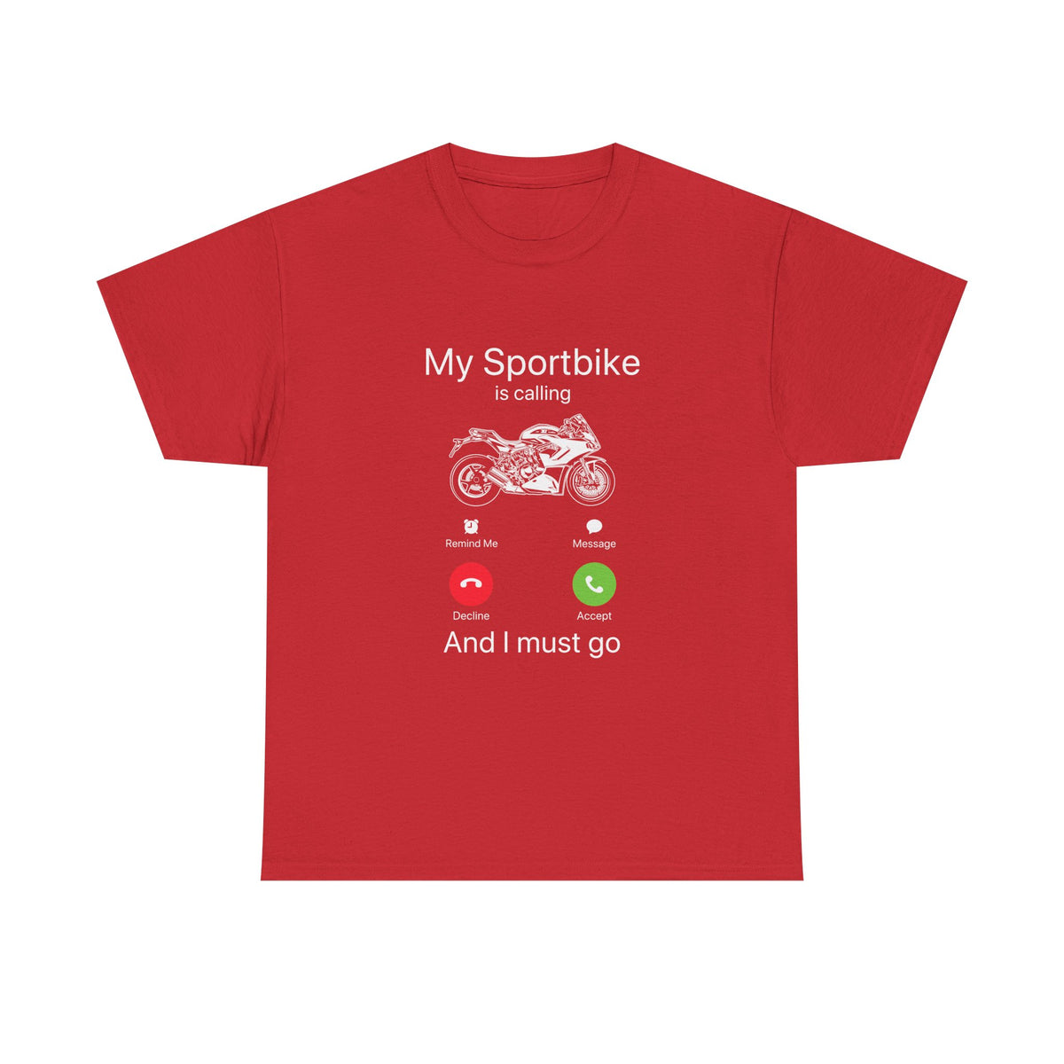 My Sportbike is Calling t-shirt - dark chocolate motorcycle tee - funny biker apparel