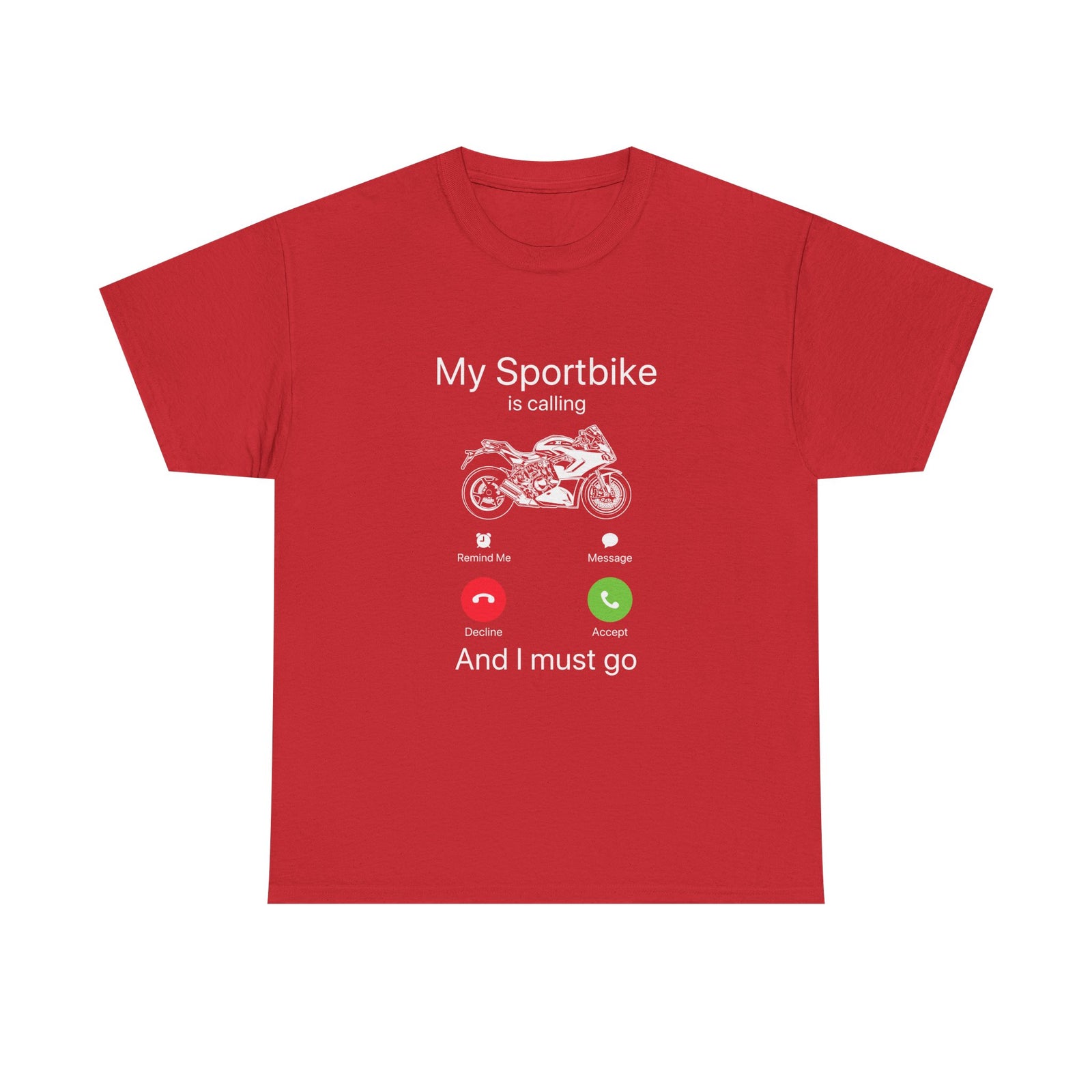 My Sportbike is Calling t-shirt - dark chocolate motorcycle tee - funny biker apparel