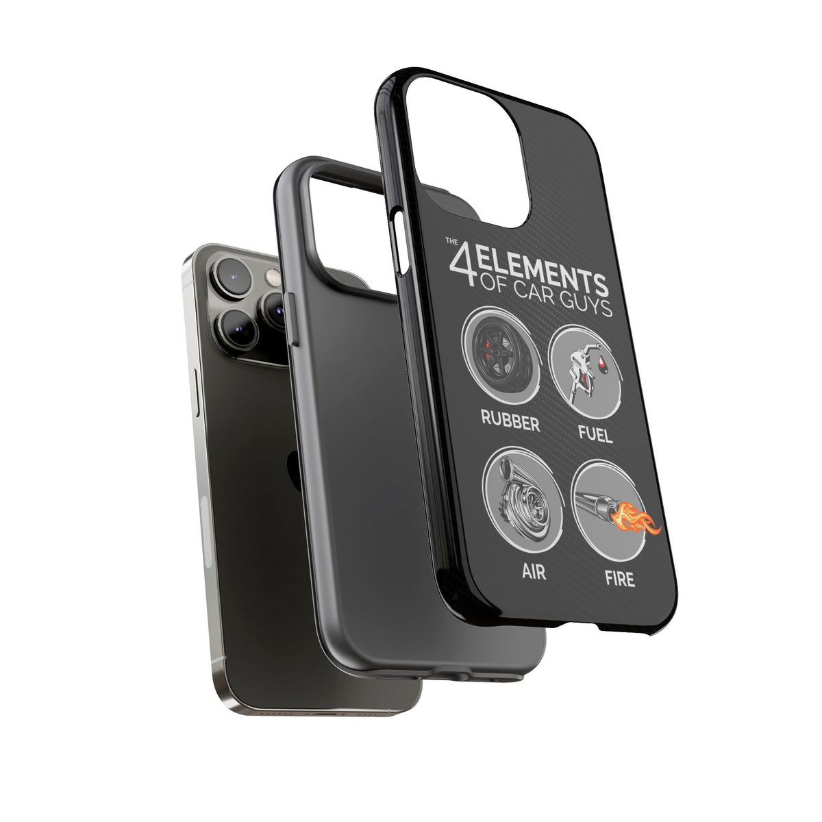The 4 Elements of Car Guys Tough Phone Case | Funny Car Lover Gift
