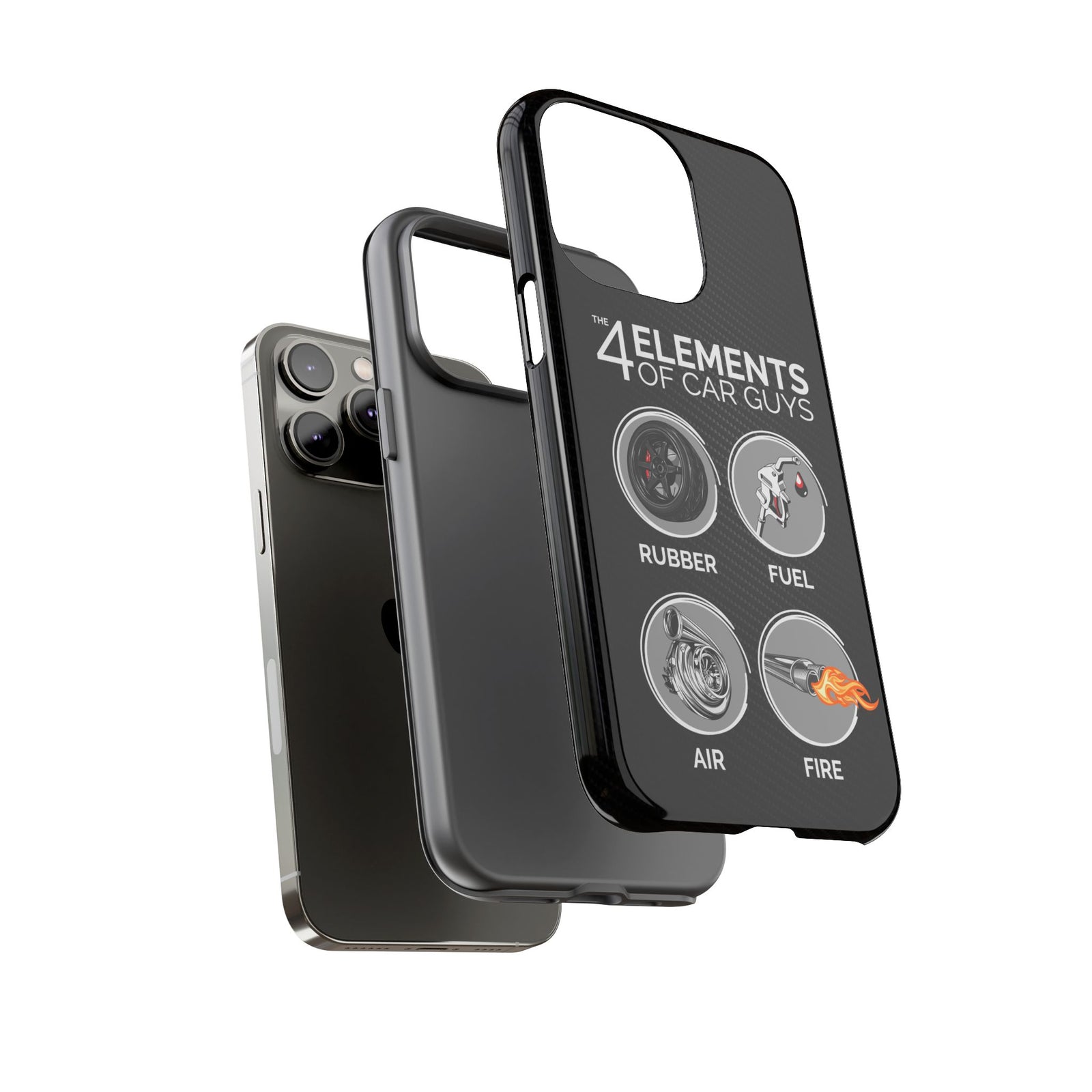 The 4 Elements of Car Guys Tough Phone Case | Funny Car Lover Gift