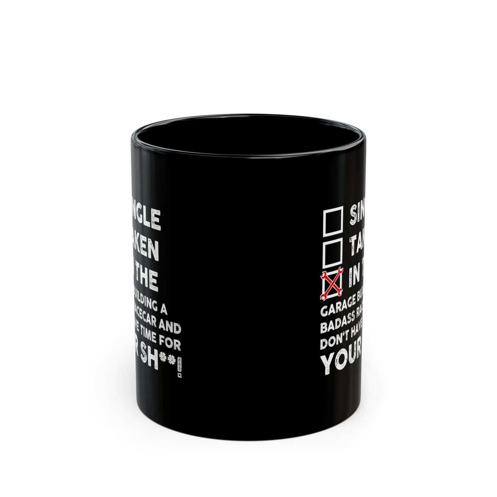 In the Garage Building a Racecar Mug coffee mug - funny car guy gift