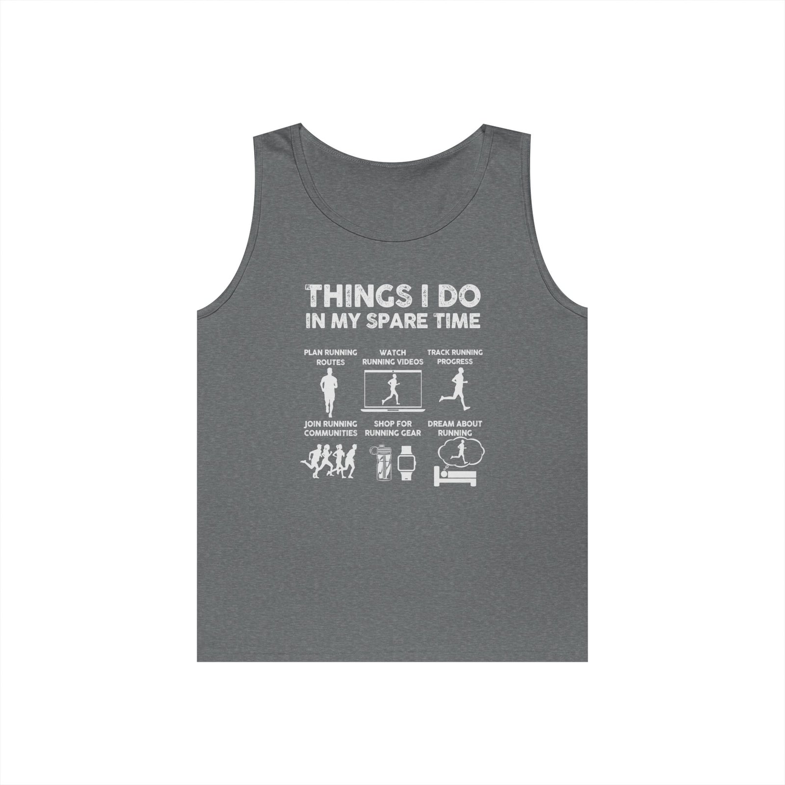 Funny Running Tank Top for Men, Things I Do In My Spare Time Sleeveless Shirt, Marathon Runner Gift, Gym Workout Singlet