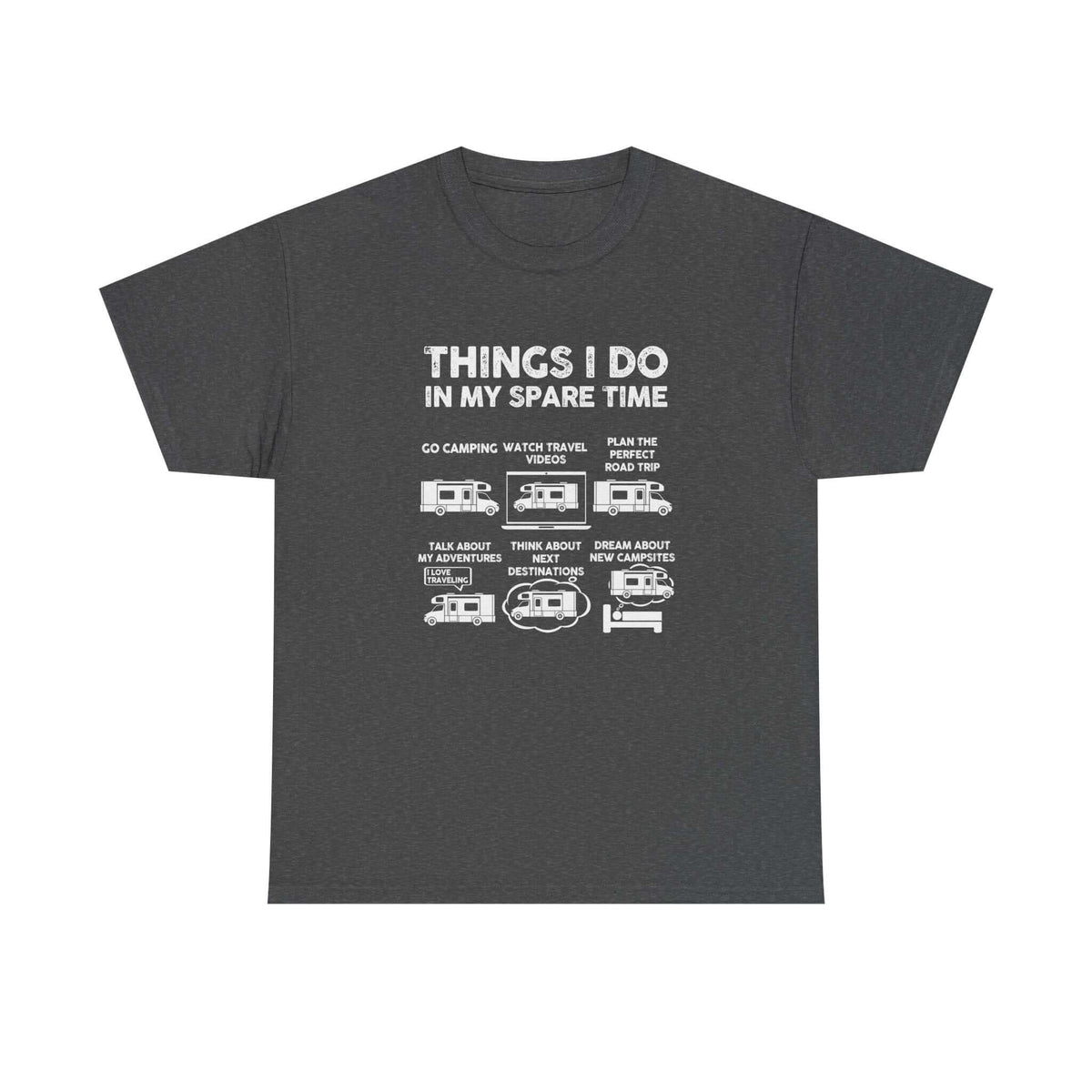 RV enthusiast things I do in my spare time t-shirt - funny camping tee