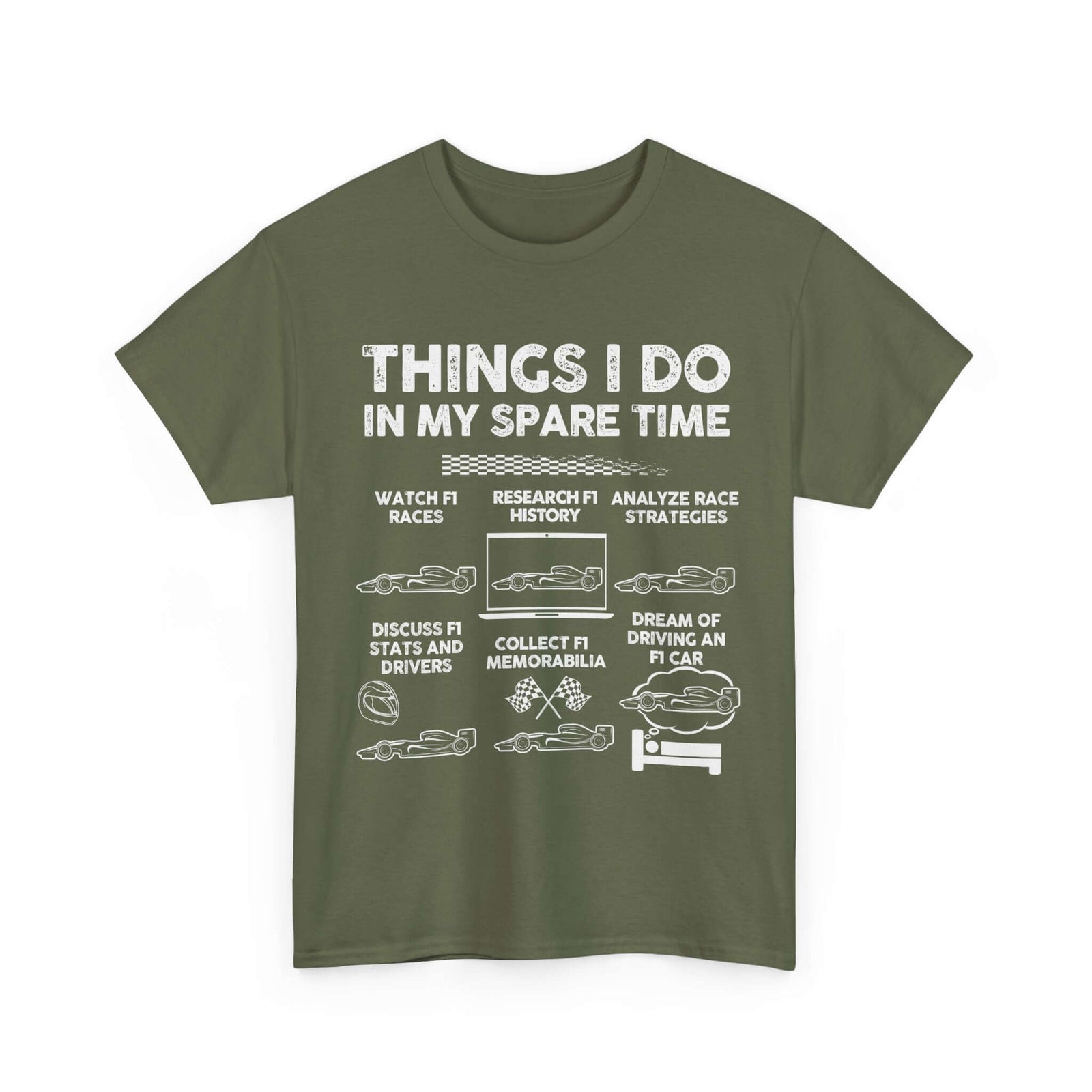 Things I Do in My Spare Time F1 T-Shirt | Formula 1 Enthusiast Gift