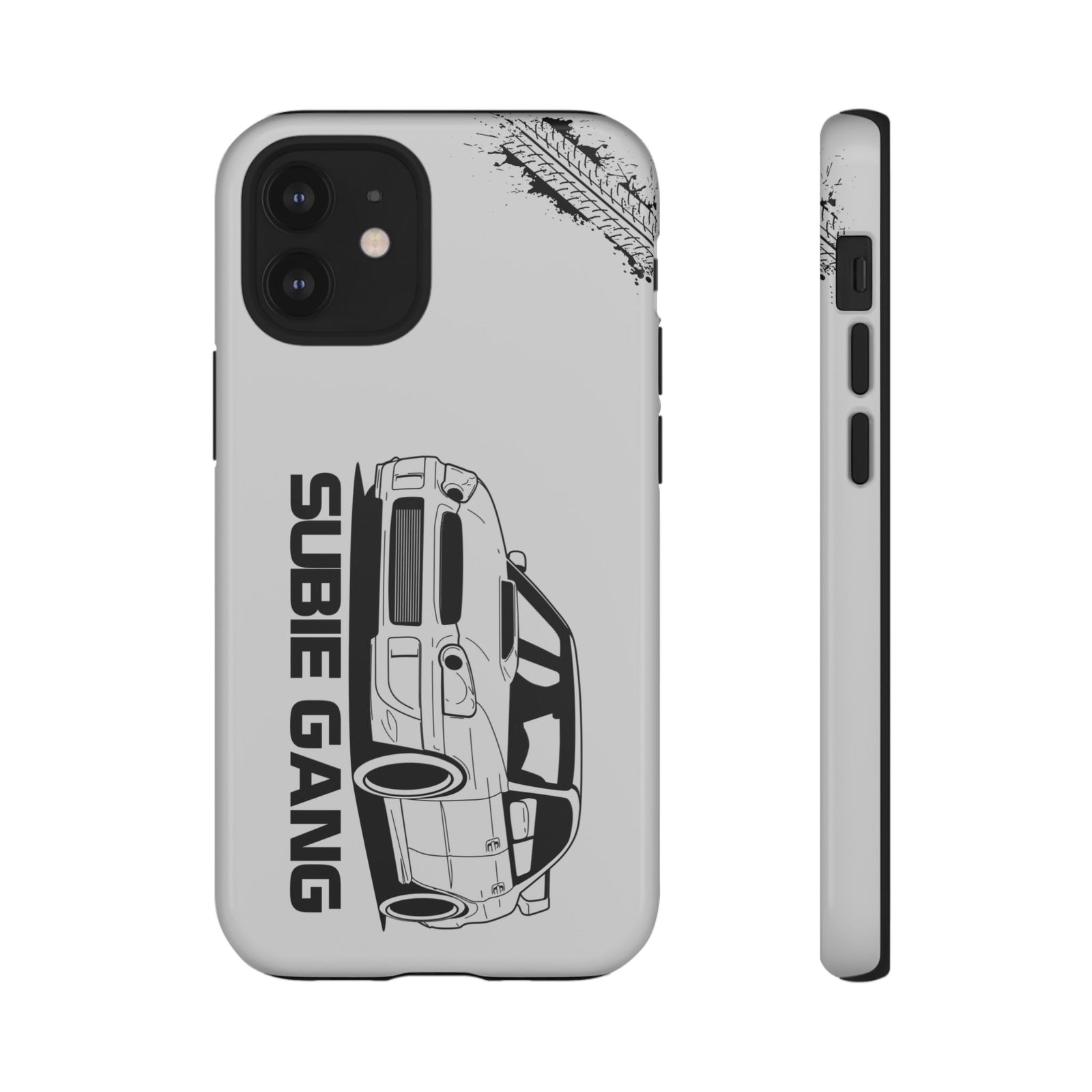 JDM Gang Tough Phone Case - iPhone 12 Mini, glossy, front and side view