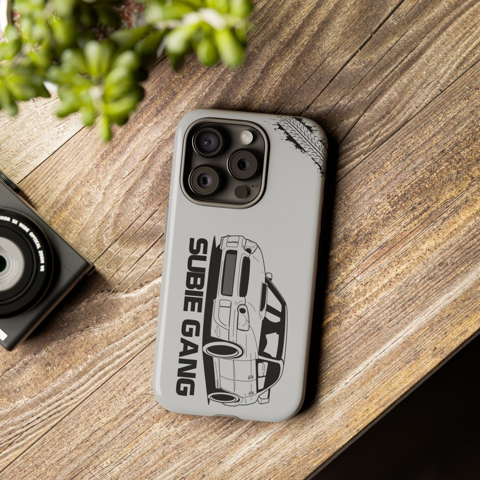 JDM Gang Tough Phone Case - iPhone 15 Pro, glossy, lifestyle photo