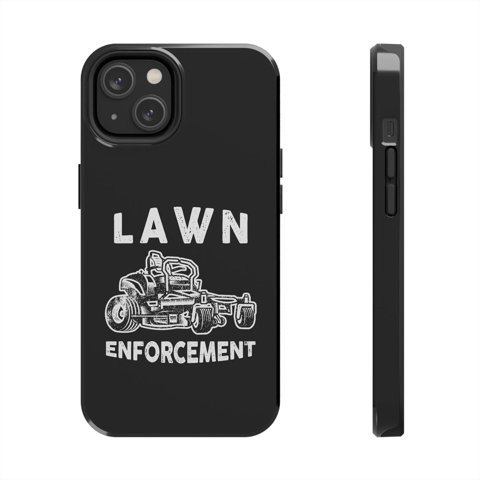 Lawn Enforcement Phone Case t-shirt lifestyle - car guy present