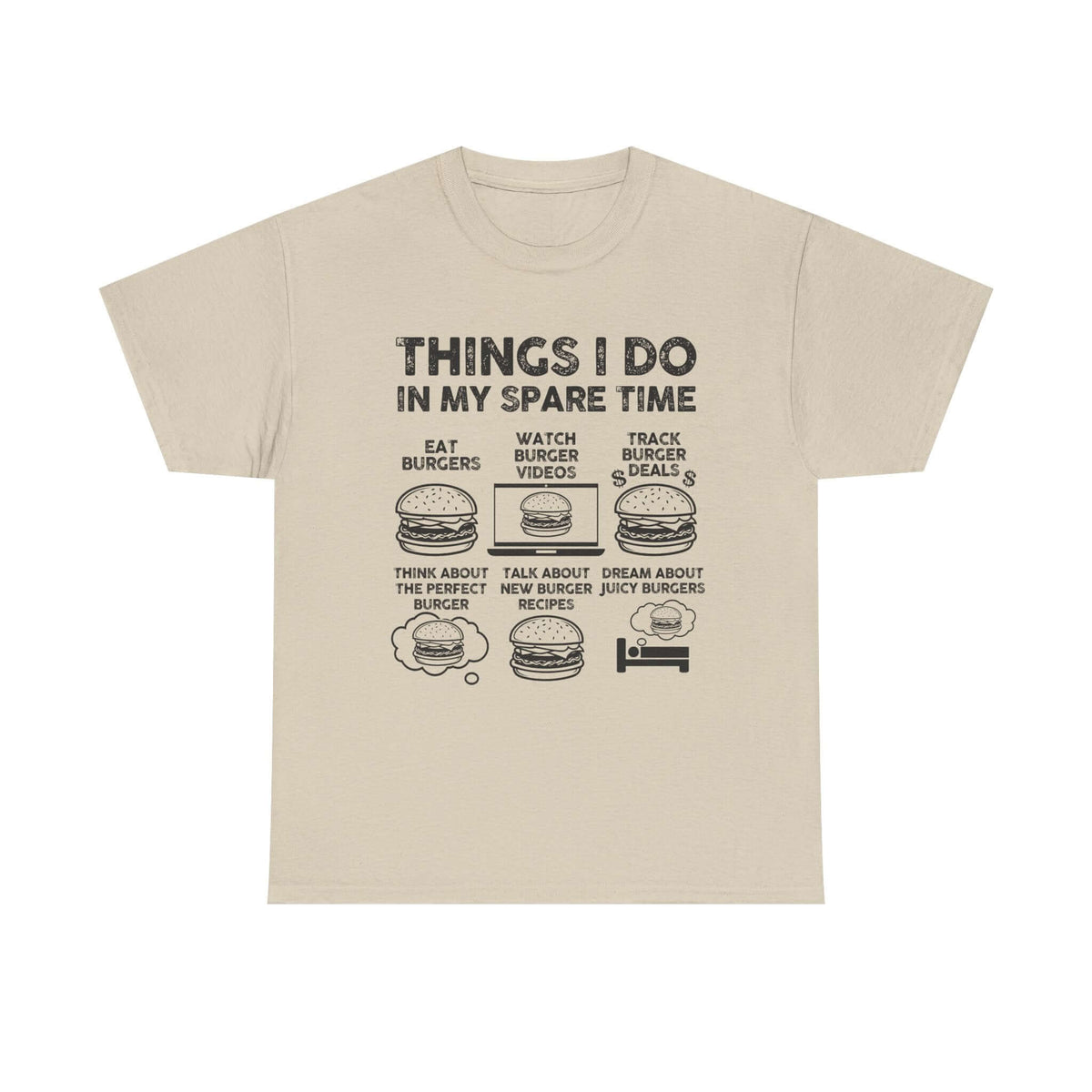 Things I Do in My Spare Time Burger T-Shirt t-shirt front - car lover gift