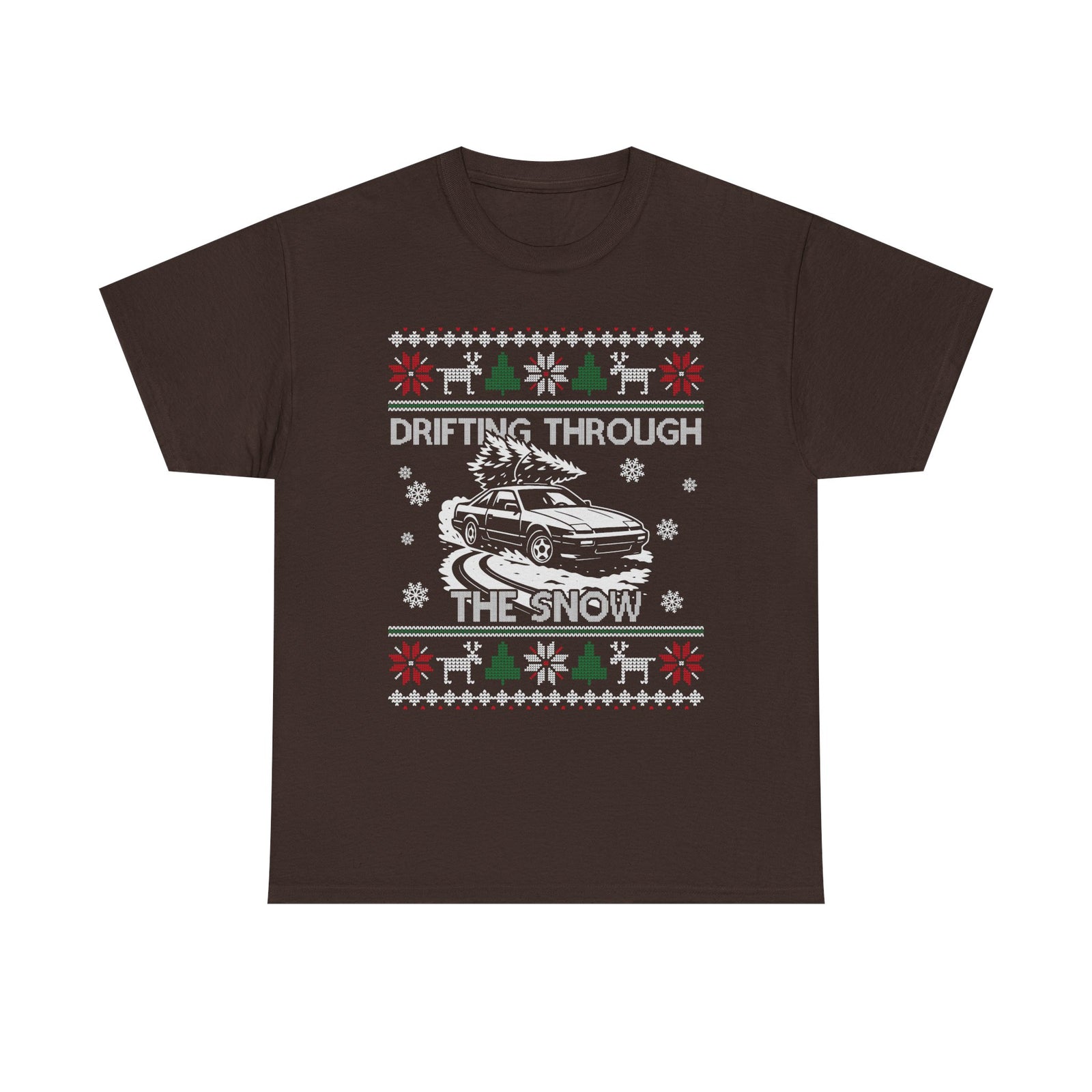 Drifting Through the Snow Ugly Christmas Shirt, Holiday Gift Tee, Christmas Party, JDM Drift Car Guy T-Shirt