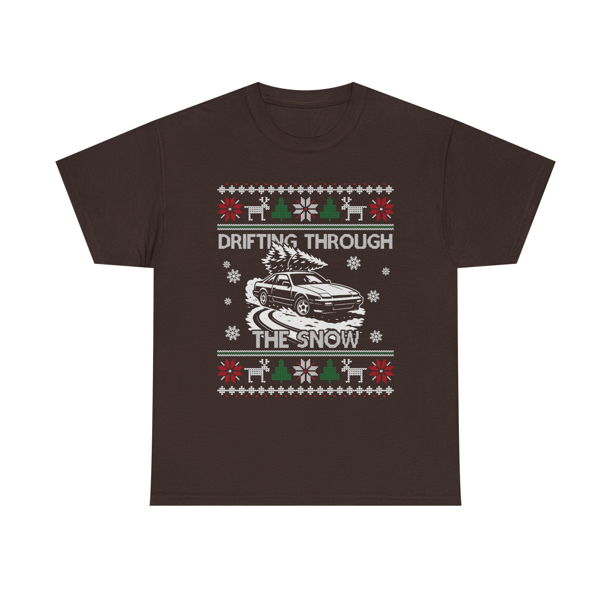 Drifting Through the Snow Ugly Christmas Shirt, Holiday Gift Tee, Christmas Party, JDM Drift Car Guy T-Shirt