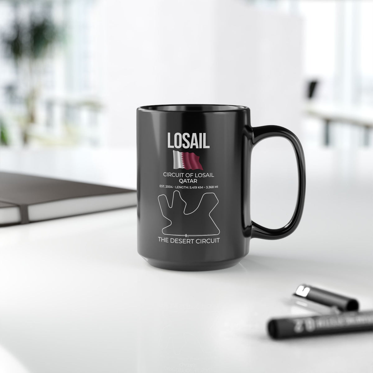 Losail Race Track Coffee Mug ceramic mug - unique gift for car lovers