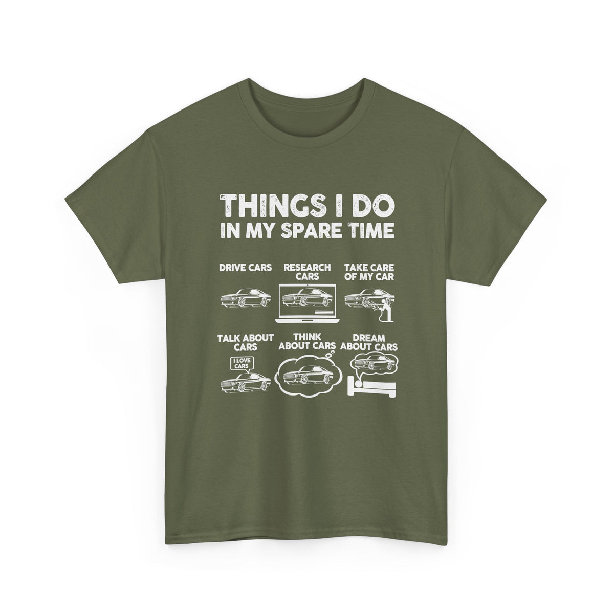 Things I Do in My Spare Time T-Shirt | Car Guy Gift