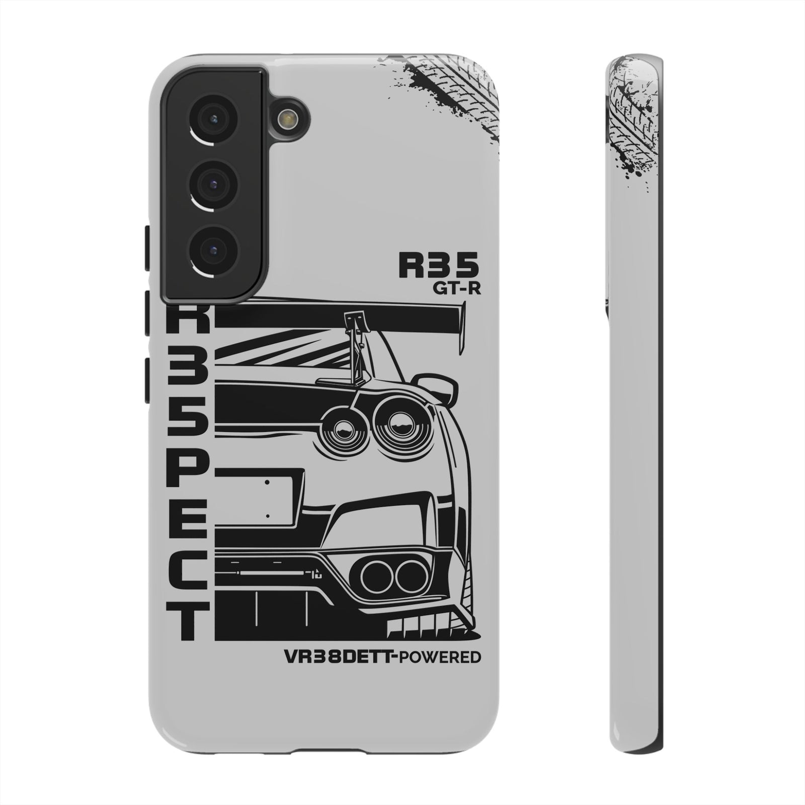 JDM Front View Tough Phone Case - Samsung Galaxy S22, glossy, front and side view