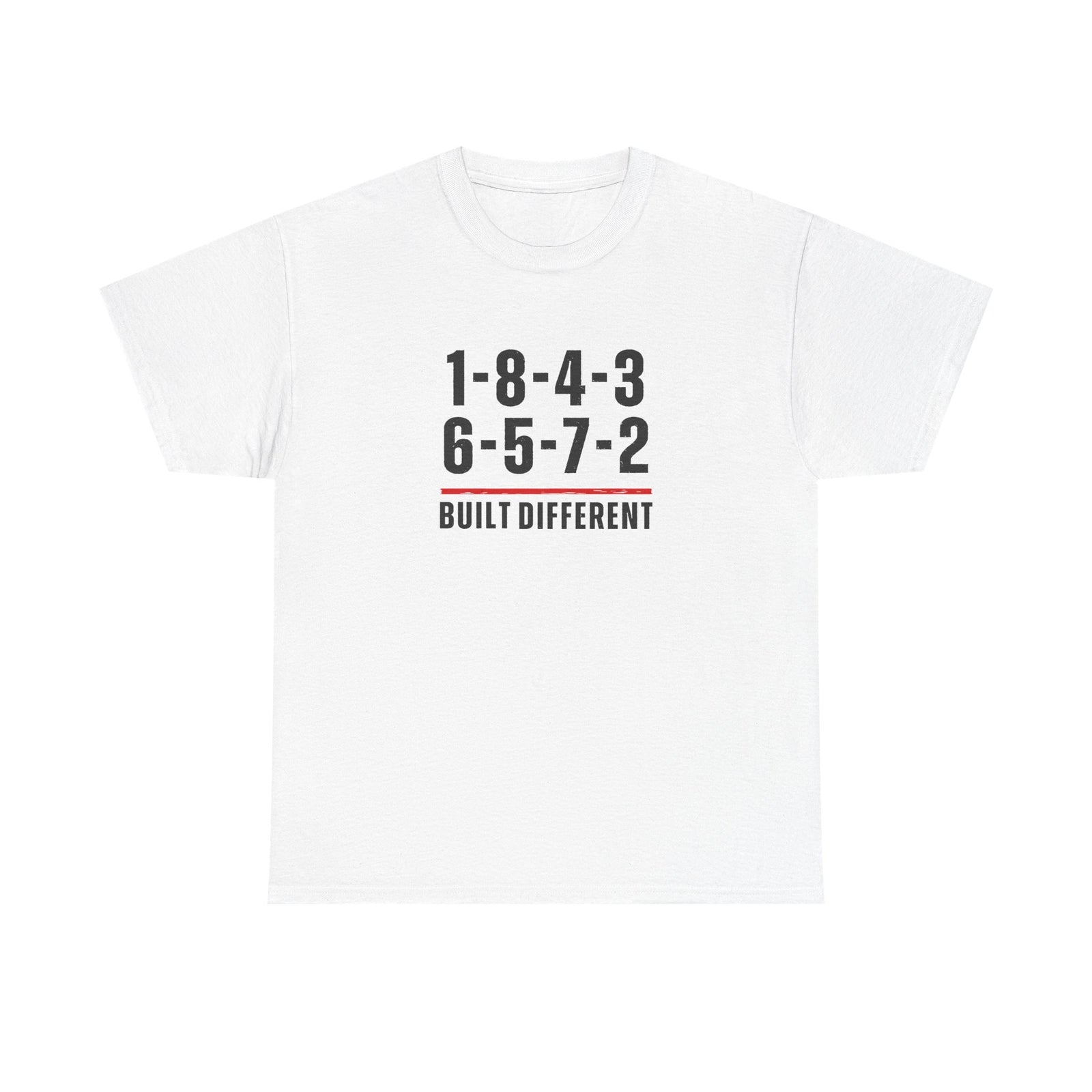 Built Different V8 Firing Order Graphic T-Shirt - muscle car enthusiast tee