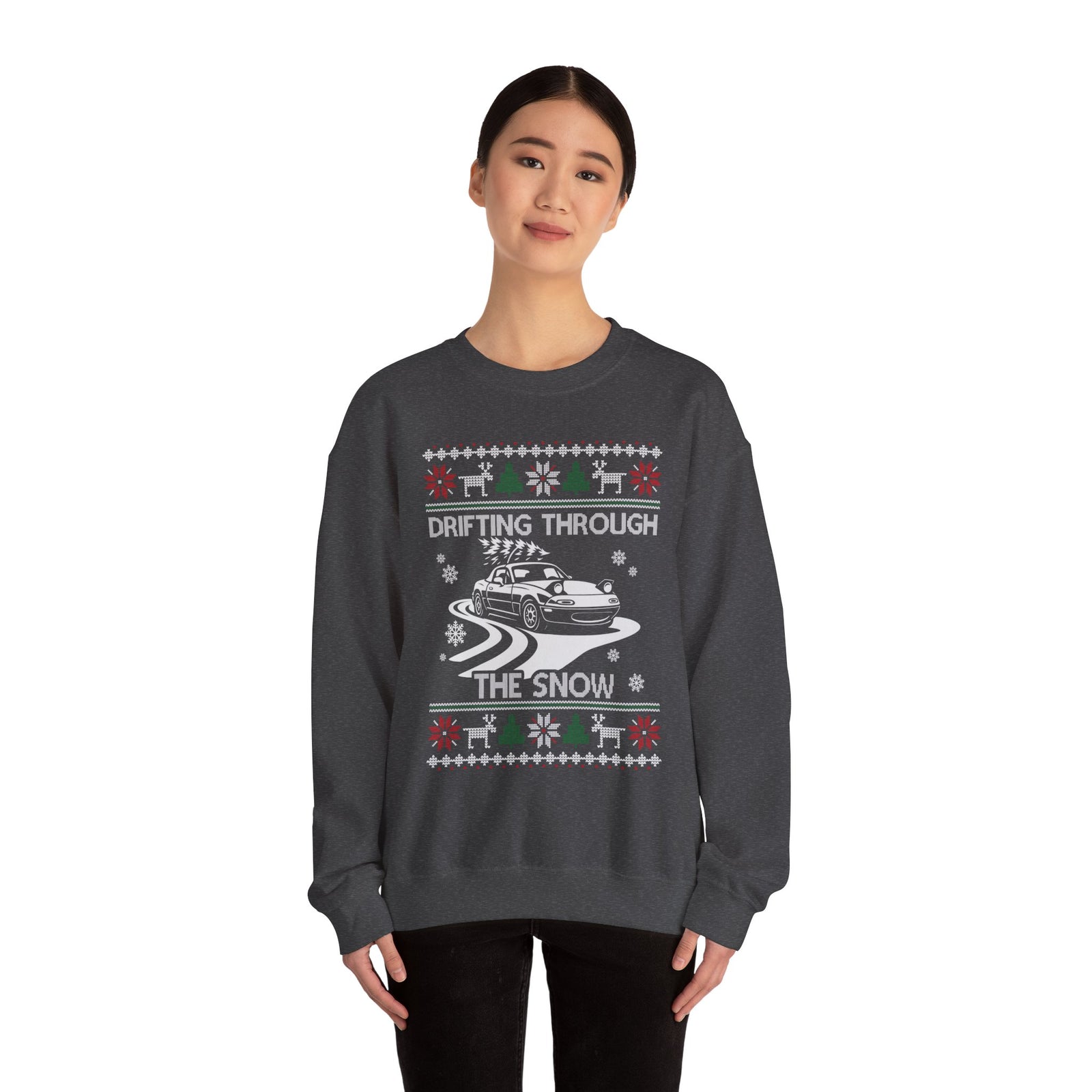 Miata Drifting Ugly Christmas Sweatshirt