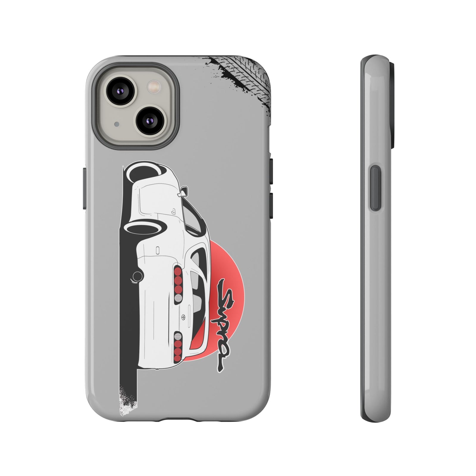 MKIV A80 Supra 2JZ Beast Tough Phone Case - iPhone 14, glossy, front and side view