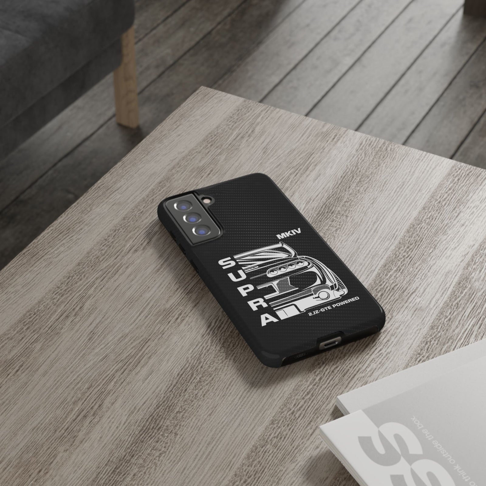 JDM Back View Tough Phone Case - Samsung Galaxy S21 FE, glossy, lifestyle photo