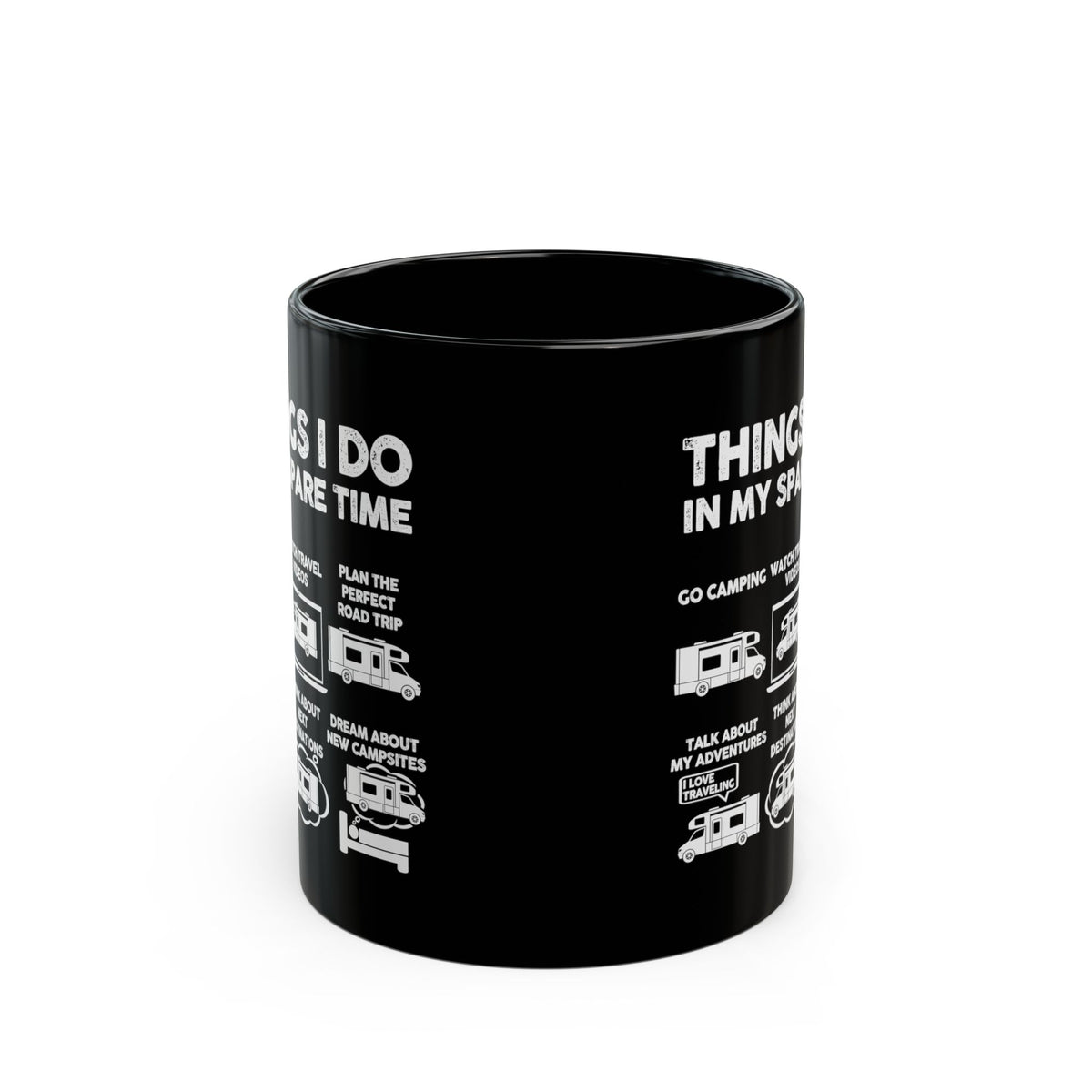 Camper Life Things I Do mug - RV camping humor design - funny gift for camper