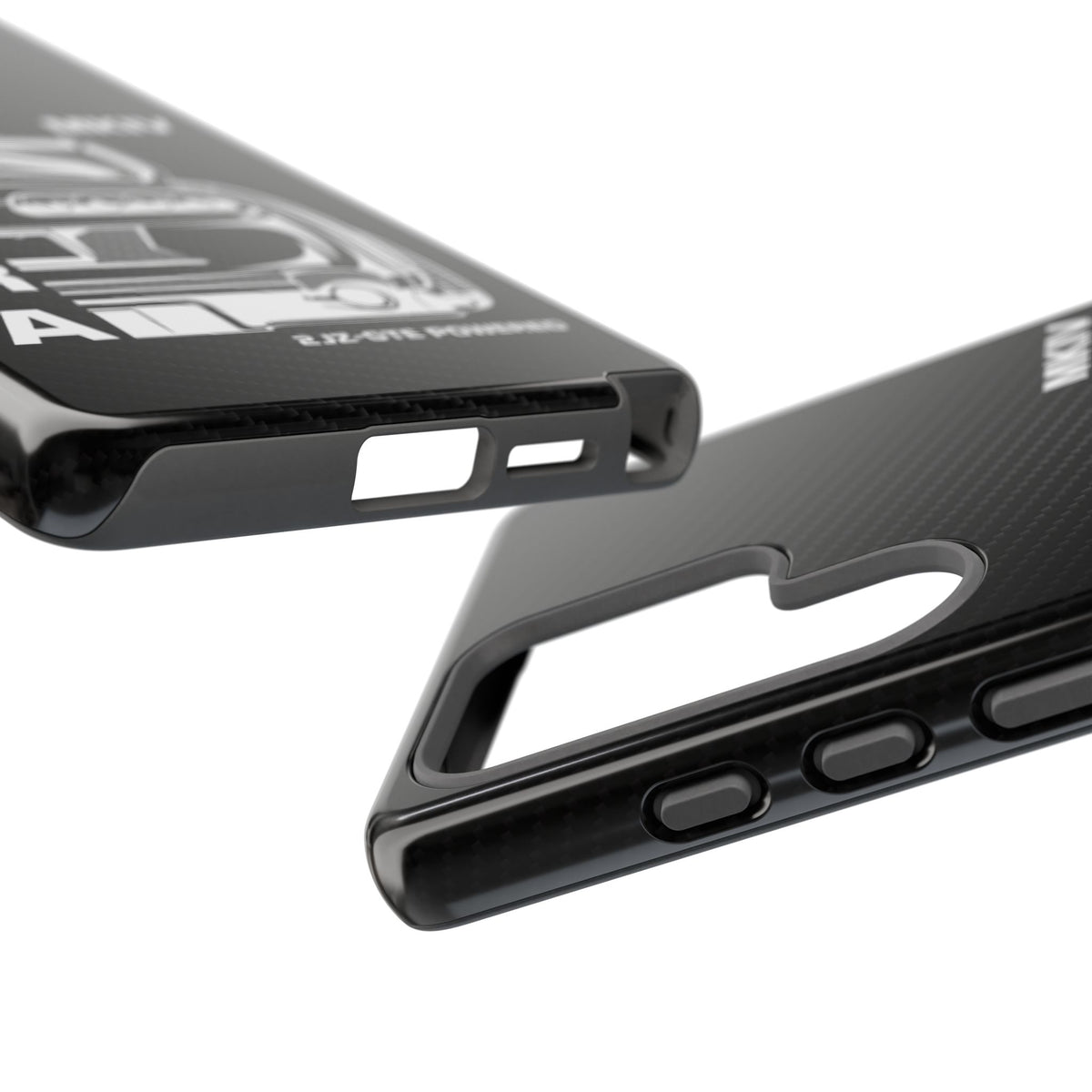 JDM Back View Tough Phone Case - Samsung Galaxy S25 Ultra, glossy, edge and port close-up