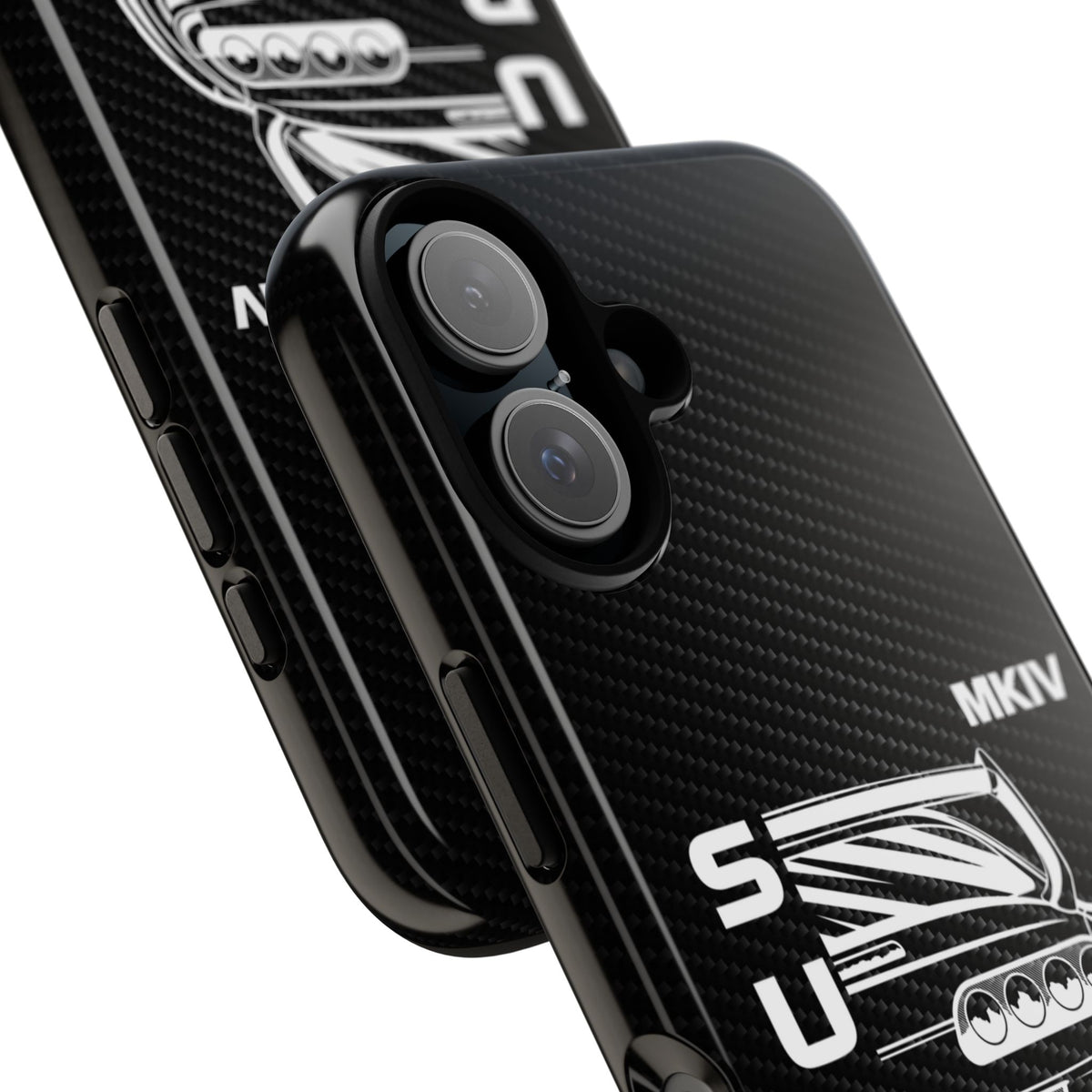 JDM Back View Tough Phone Case - iPhone 16, glossy, camera cutout close-up