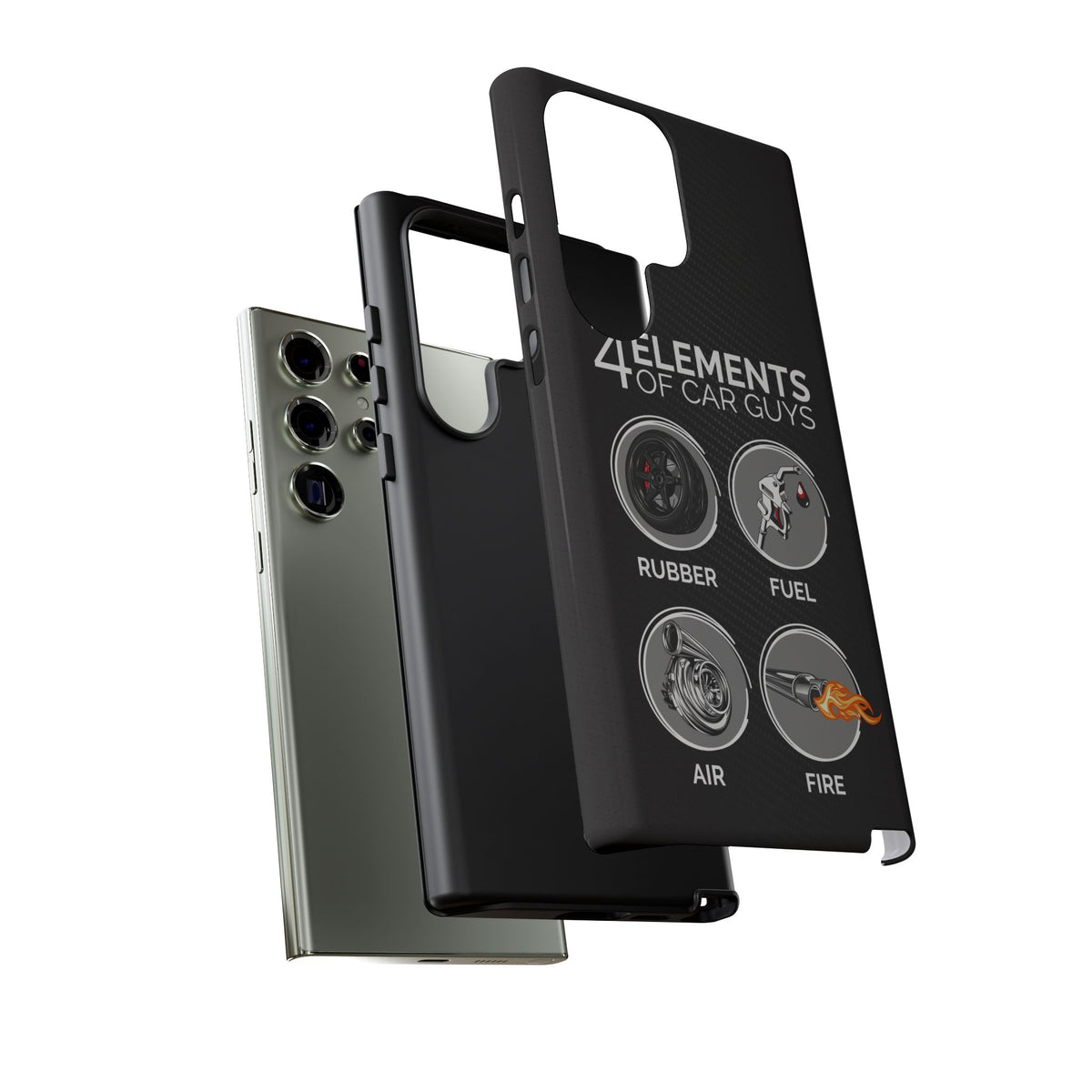 The 4 Elements of Car Guys Tough Phone Case | Funny Car Lover Gift